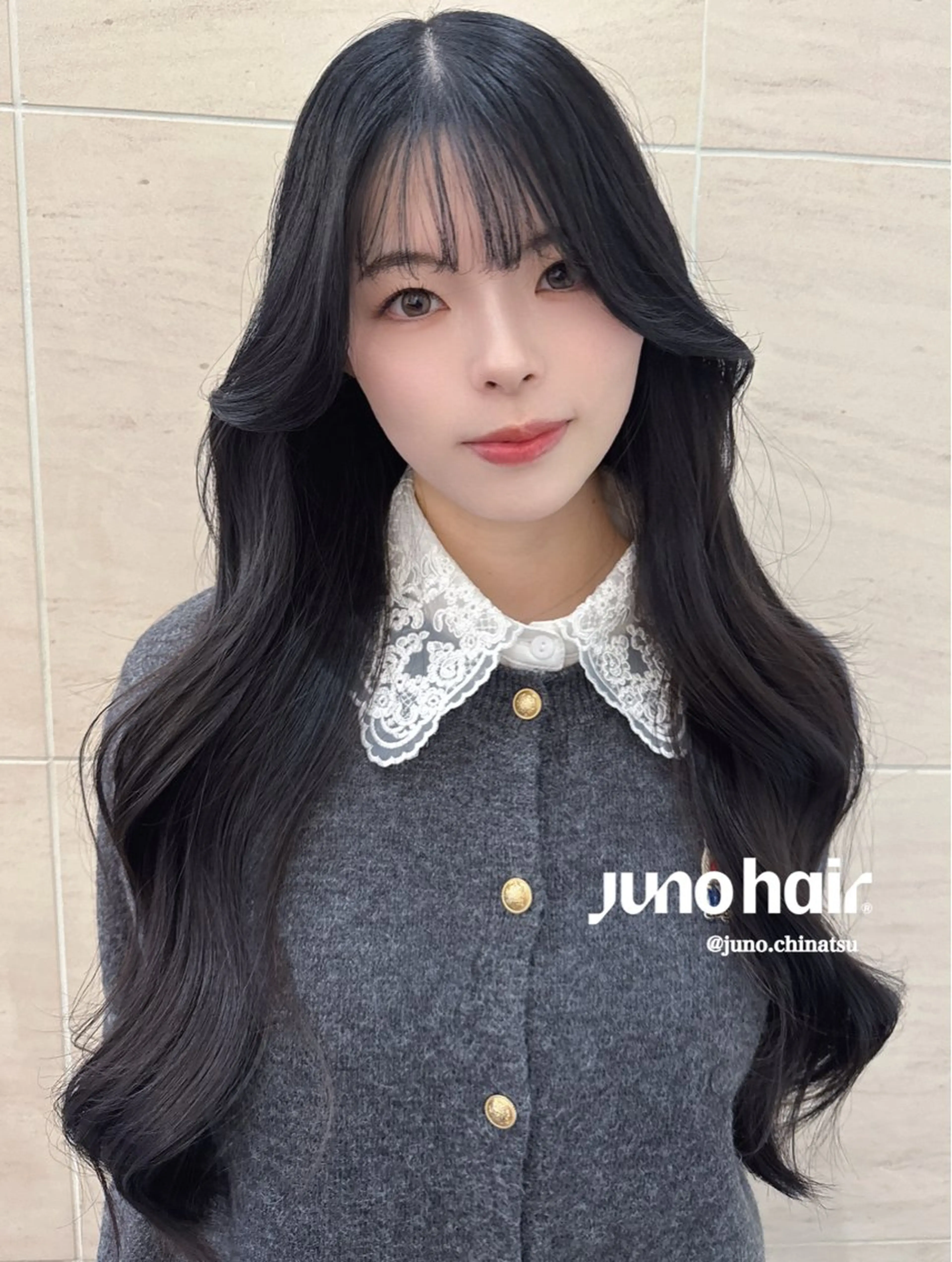 ロング カラー ヘアアレンジ ヘアセット 韓国レイヤーカット/ 儚げカラーチナツのヘアスタイル