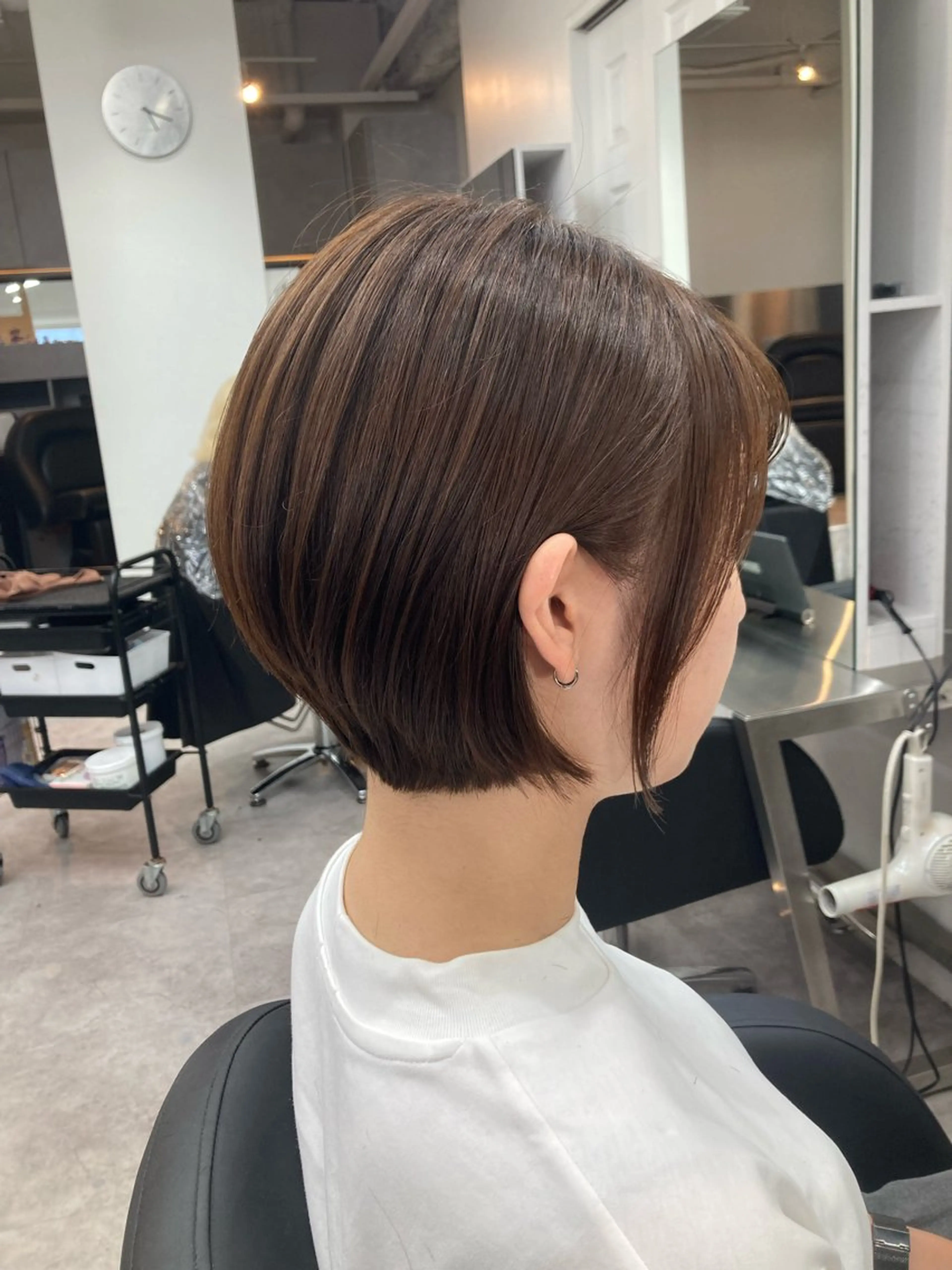ショート ショートボブ ボブ ショートヘア 🎀盛れる顔周り×レ イヤー×透明感/米田のヘアスタイル