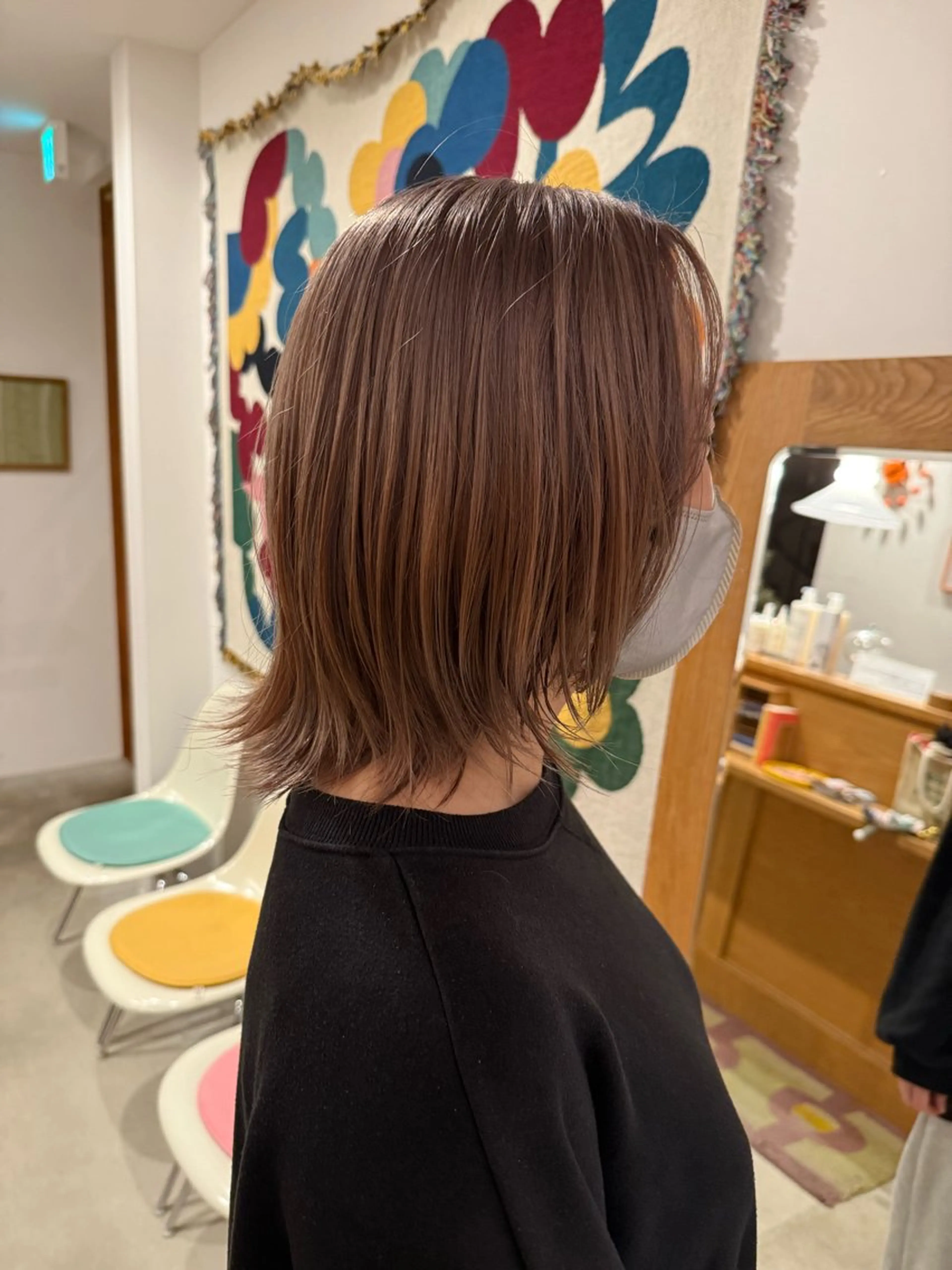 ミディアム ヘアカラー BELLEEQUIPE所属・山口 ゆいのヘアスタイル