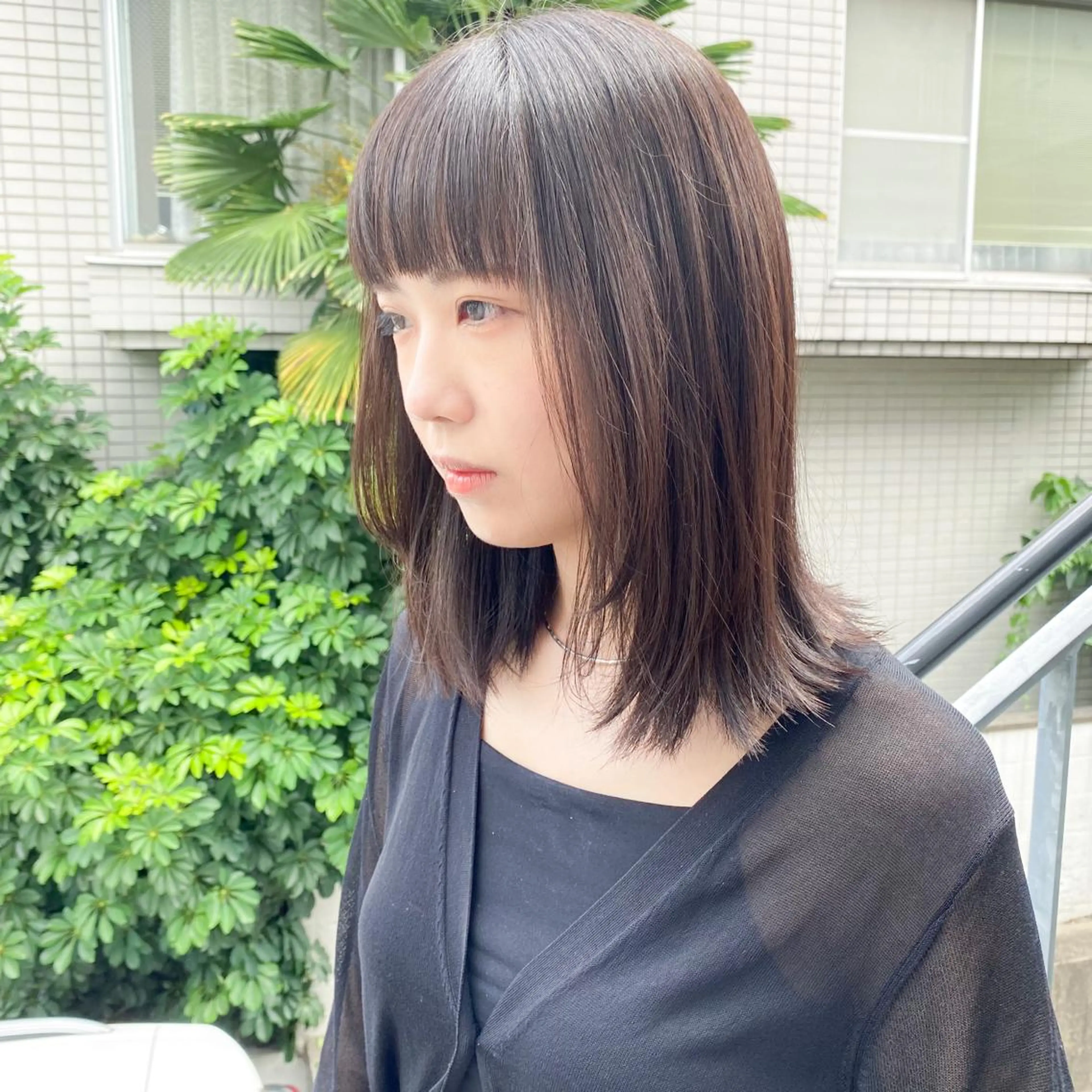 ミディアム カラー 艶髪ブリーチ 永井竜也のヘアスタイル
