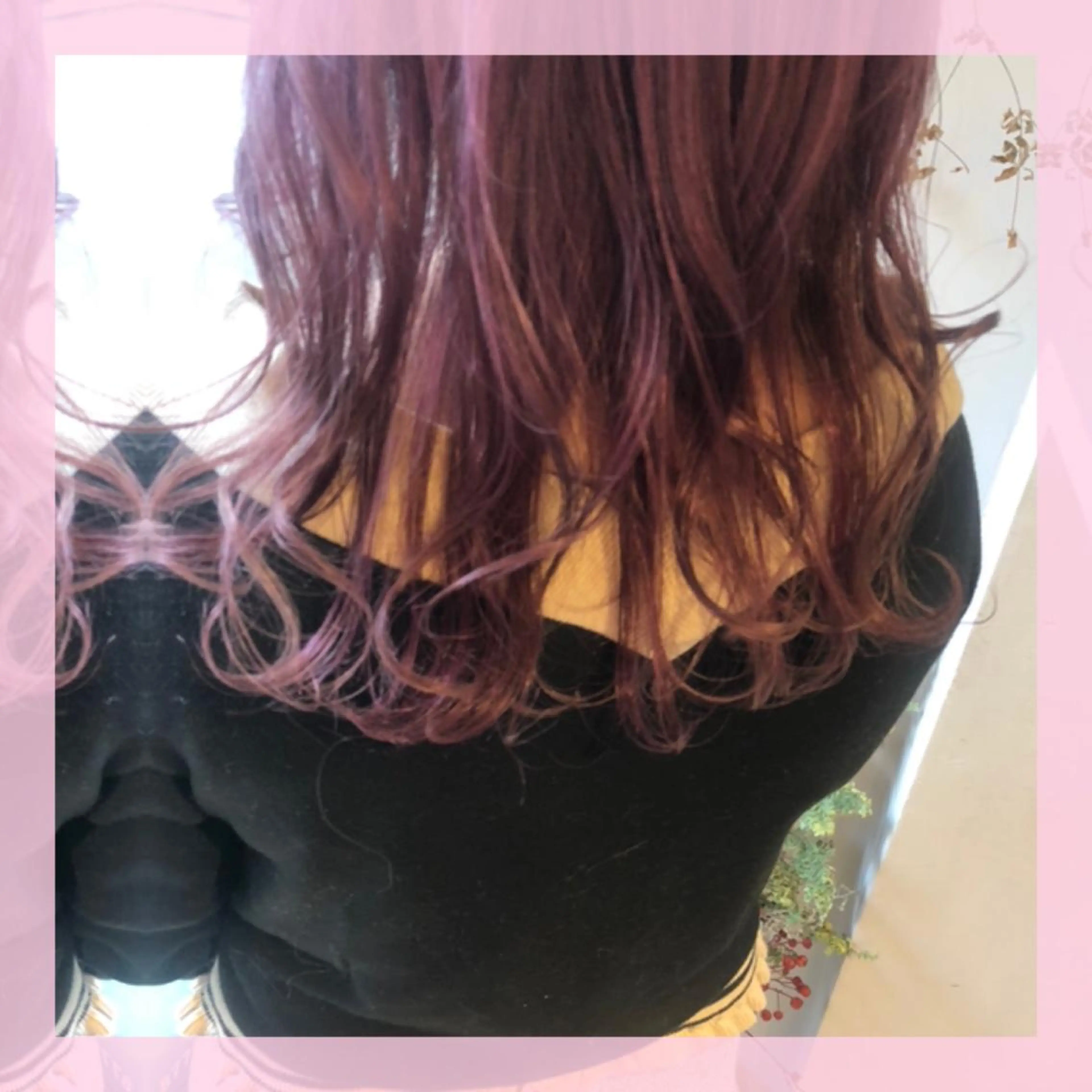 ミディアム カラー ラベンダーカラー ピンクカラー ピンクラベンダー カット ヘアカラー plum.所属・🍒前川 🍒のヘアスタイル