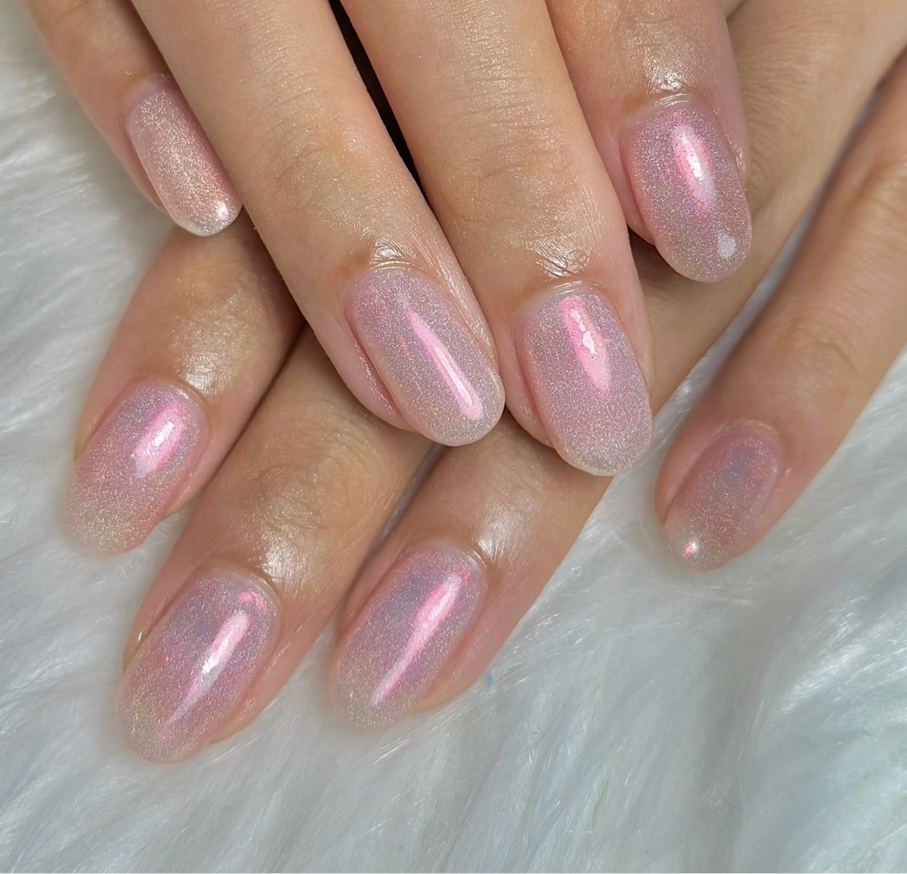 ネイル オーロラネイル 氷ネイル・うるうるネイル マグネットネイル ハンドネイル m_nail所属・O Mayaのネイルデザイン