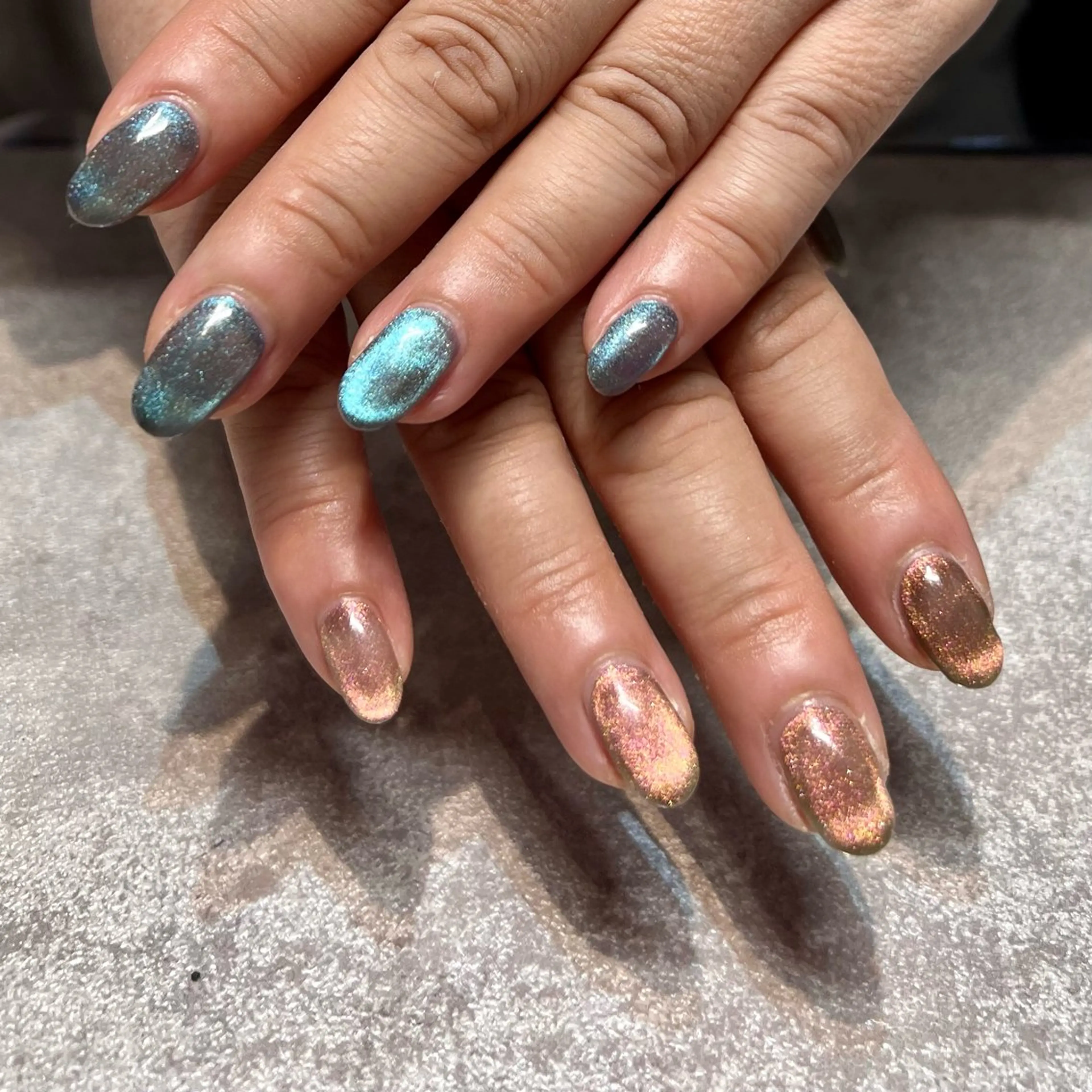 ネイル ブラウン マグネットネイル BY / Mのネイルデザイン