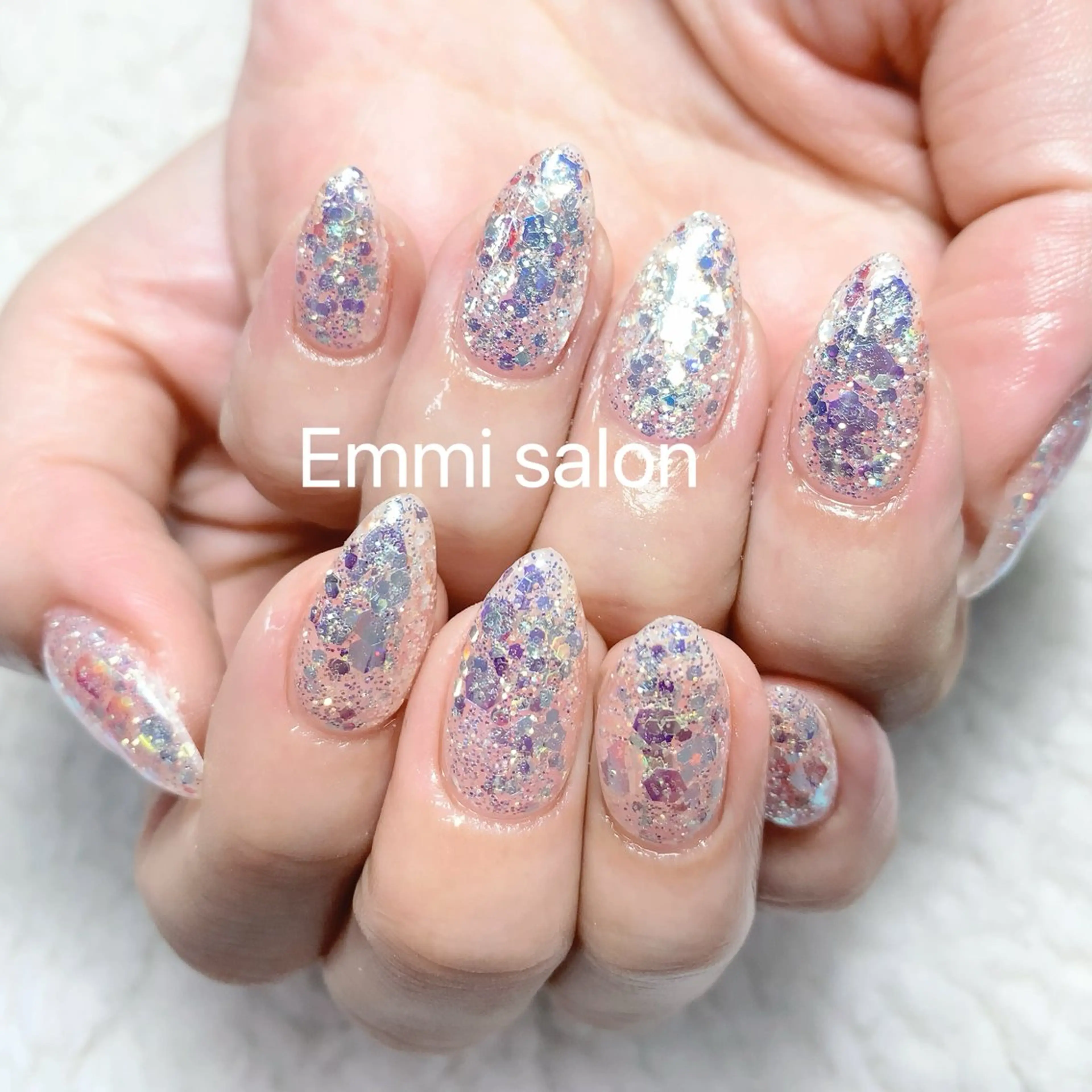 ネイル 韓国ネイル ラメ(グリッター) emmi      salon所属・Emmi salonのネイルデザイン