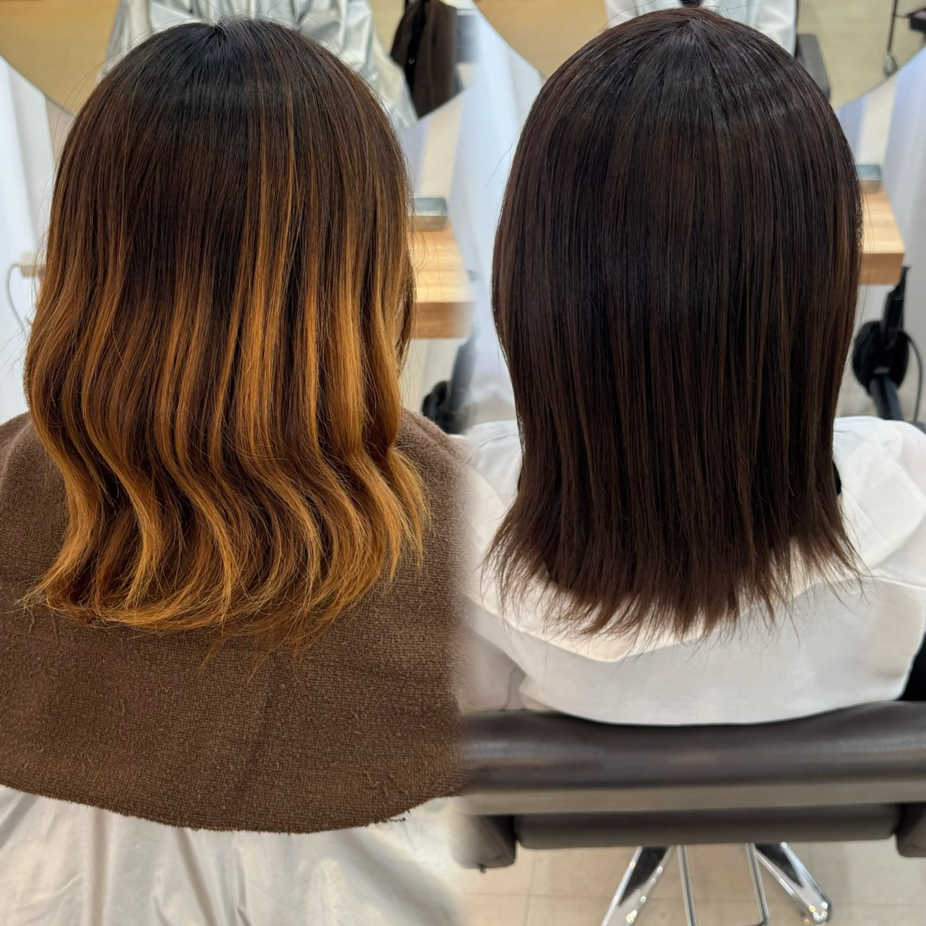 ミディアム ヘアカラー Agu hair 粉河のヘアスタイル