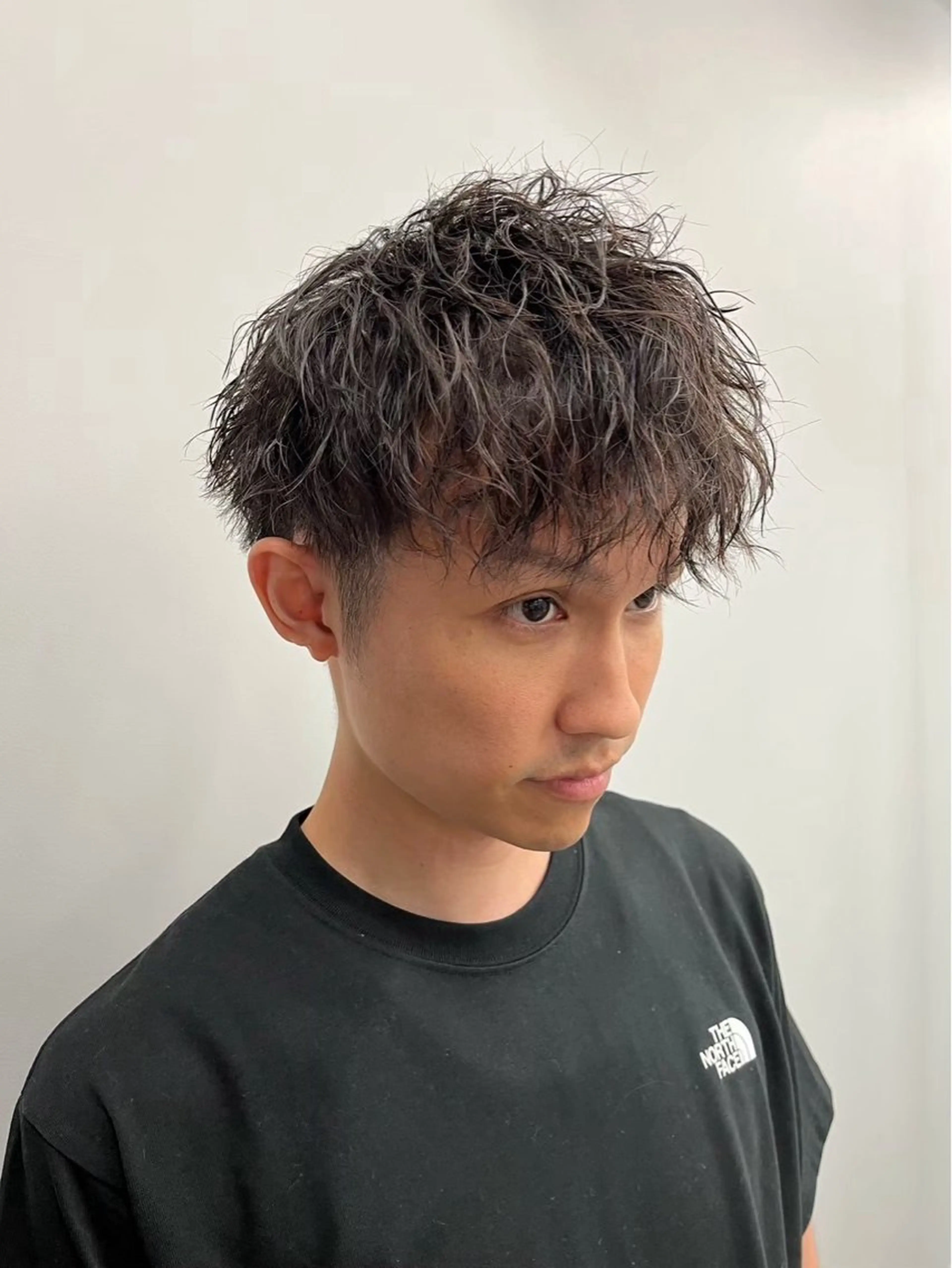 ショート パーマ メンズ カット パーマ ニュアンスパーマ/ ウルフ/ときなのヘアスタイル