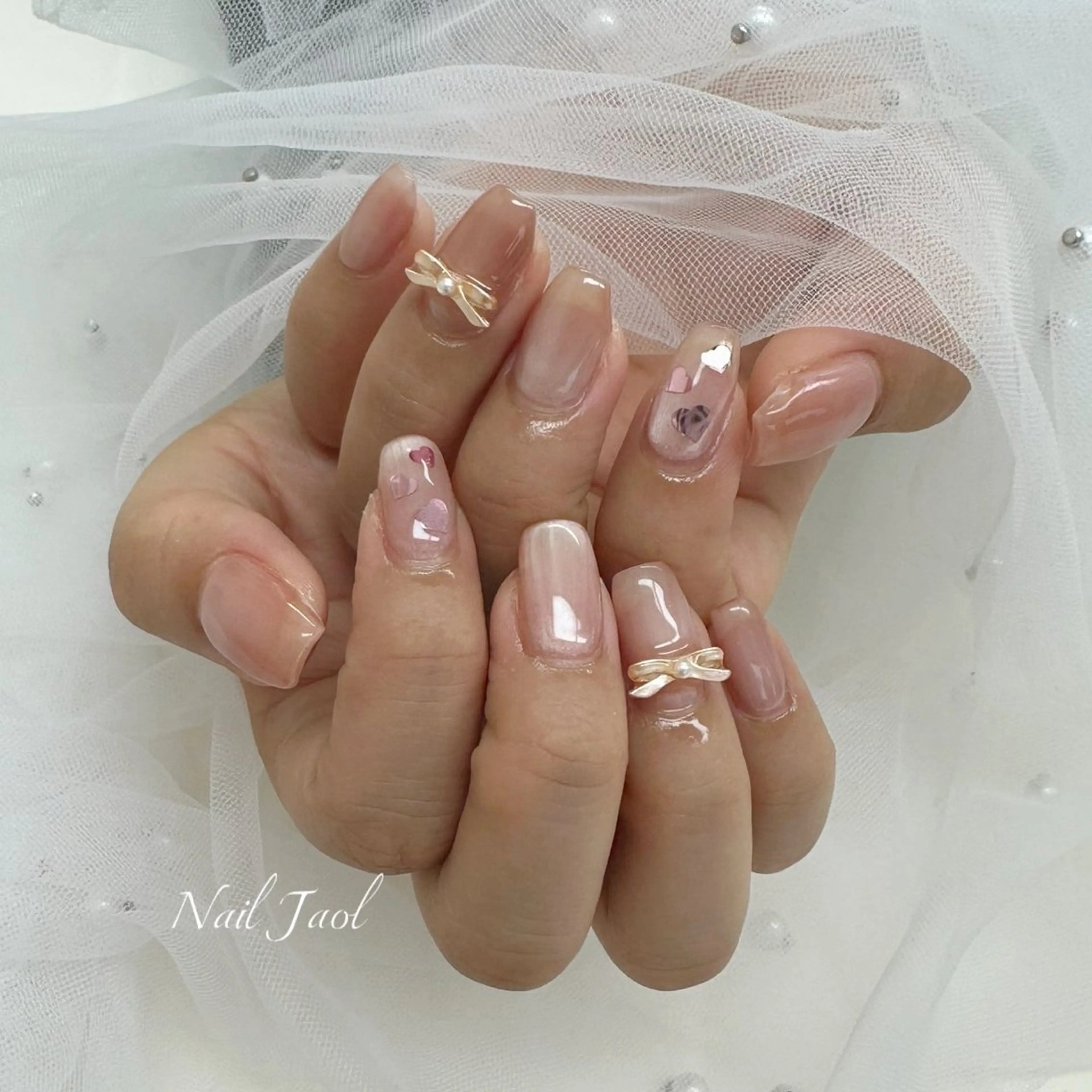 ミディアム 韓国風ヘア ハンドネイル nail jaol池袋店所属・ネイルJaol 池袋のネイルデザイン