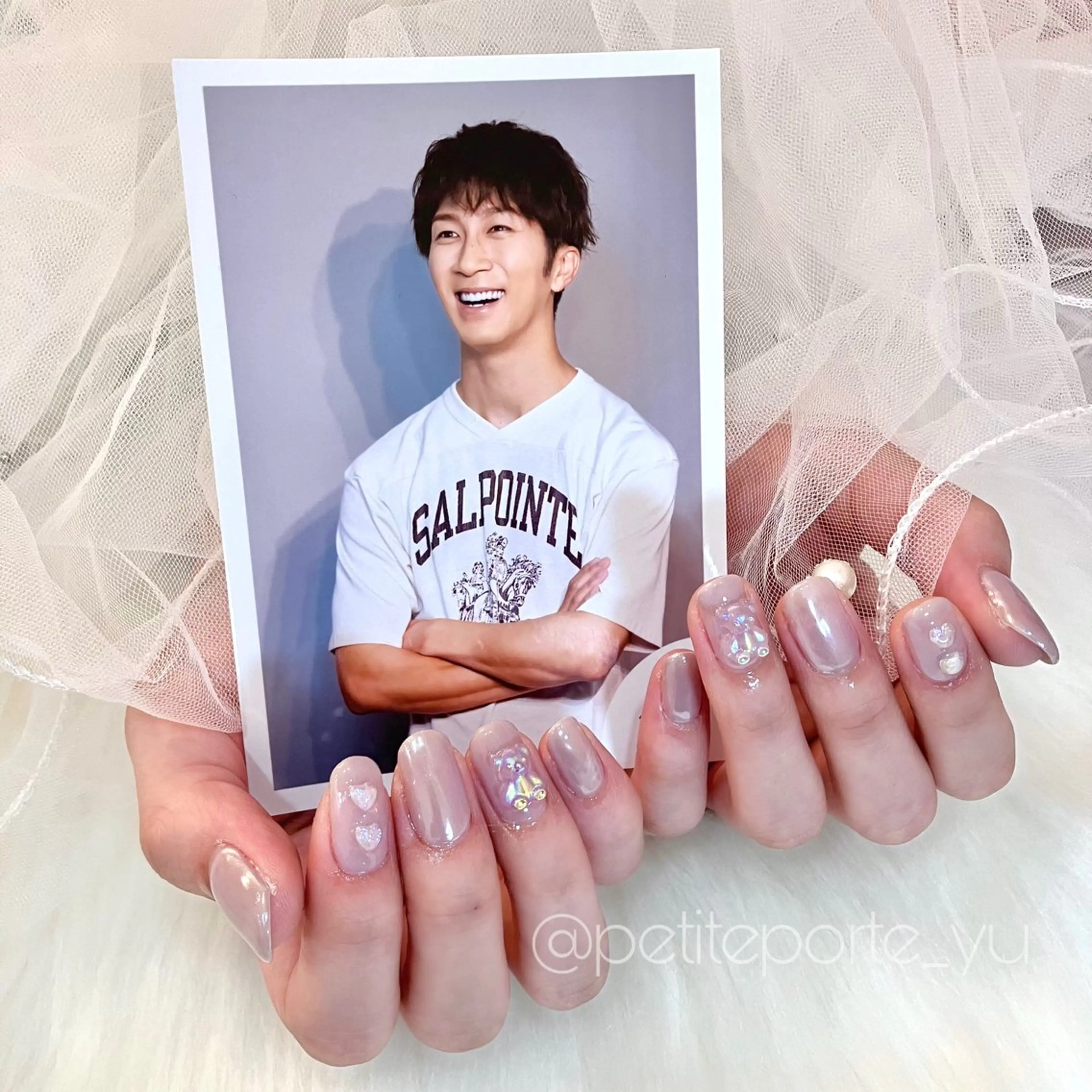 ネイル アートネイル オーロラネイル ミラーネイル パステルネイル パープル ハンドネイル nailsalon petite porte所属・petite porteのネイルデザイン