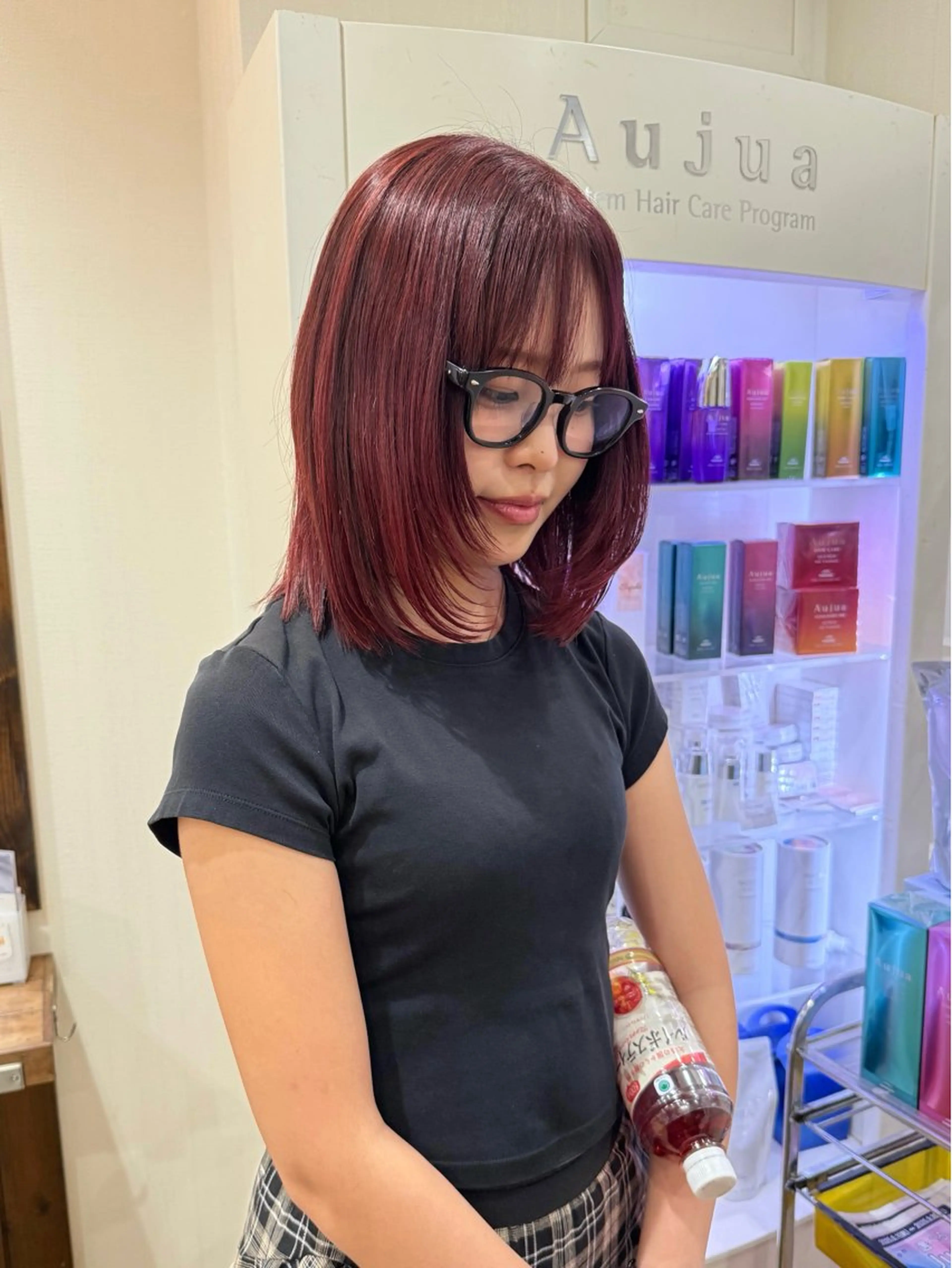 ミディアム カラー ヘアアレンジ カット ヘアカラー 💖メンズカット モデル募集 晴香💖のヘアスタイル