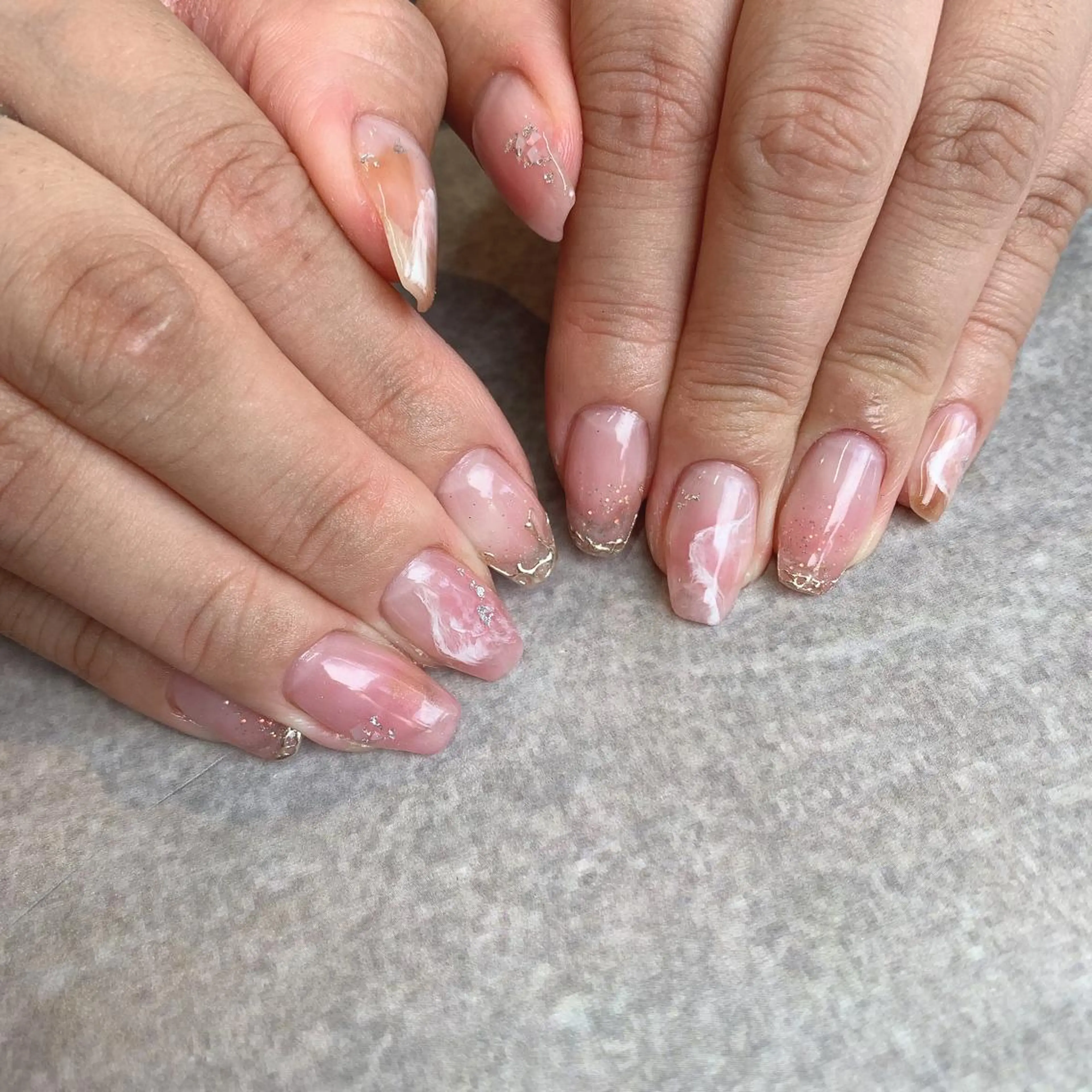 ネイル アートネイル 持ち込み ニュアンスネイル スカルプネイル シンプルネイル ハンドネイル フットネイル Adite nailのネイルデザイン