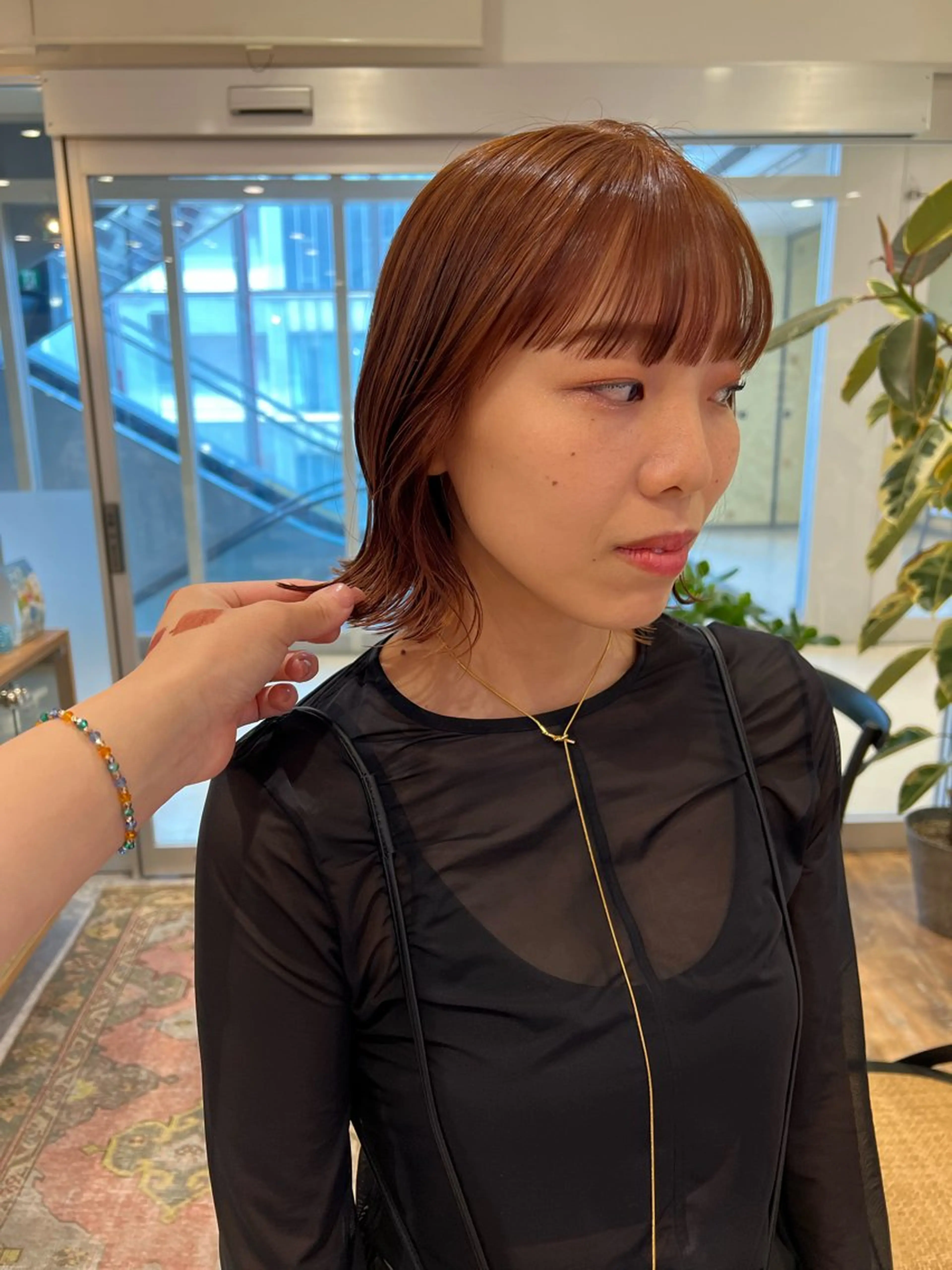 ミディアム カラー カット ヘアカラー トリートメント 副店長 💐MIZUKI💐のヘアスタイル