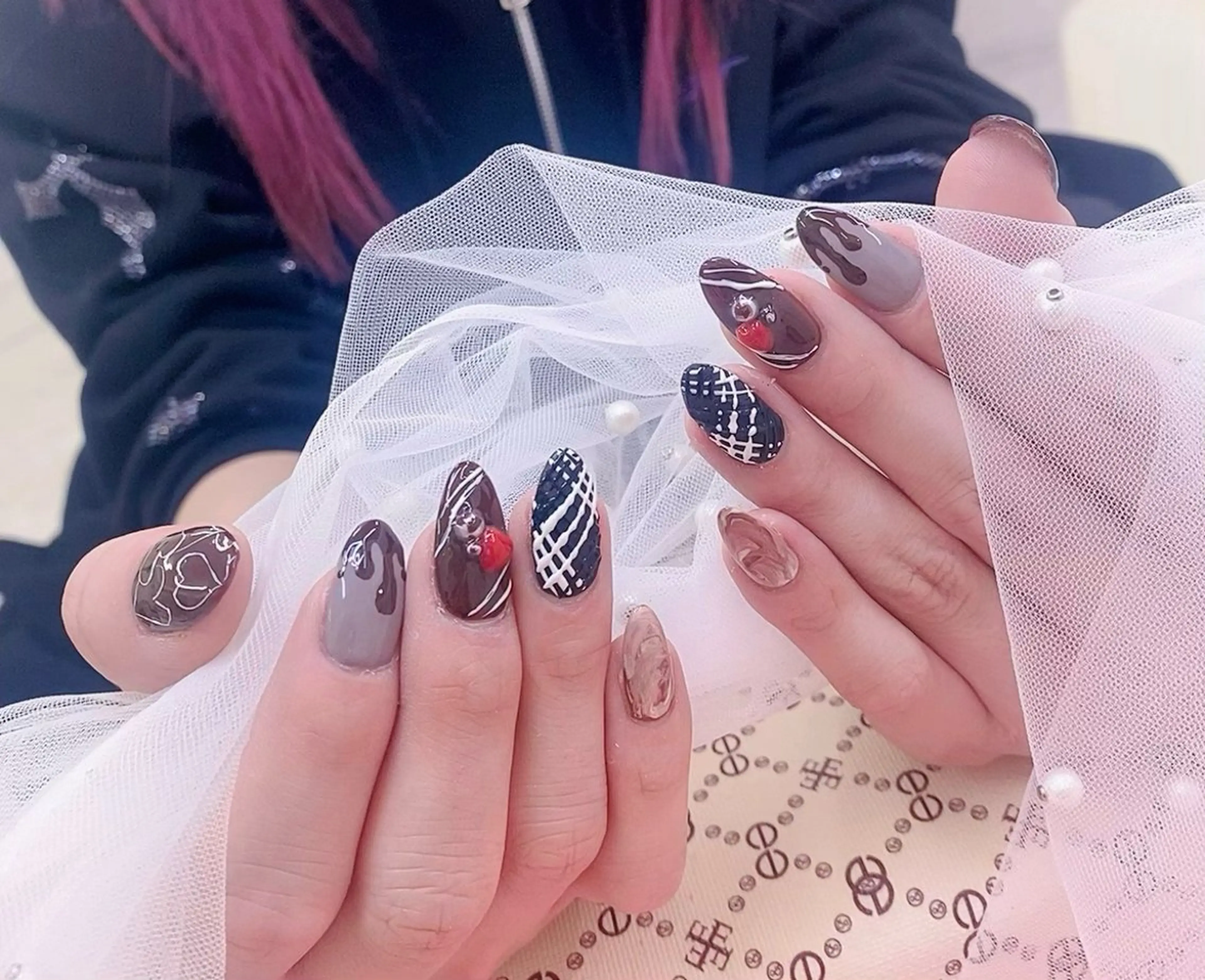 ネイル アートネイル チークネイル 長さ出し フレンチネイル ジェルネイル Y•K美學院(ネイルサロン エステティックサロン)所属・YK Beauty salonのマツエク・マツパデザイン