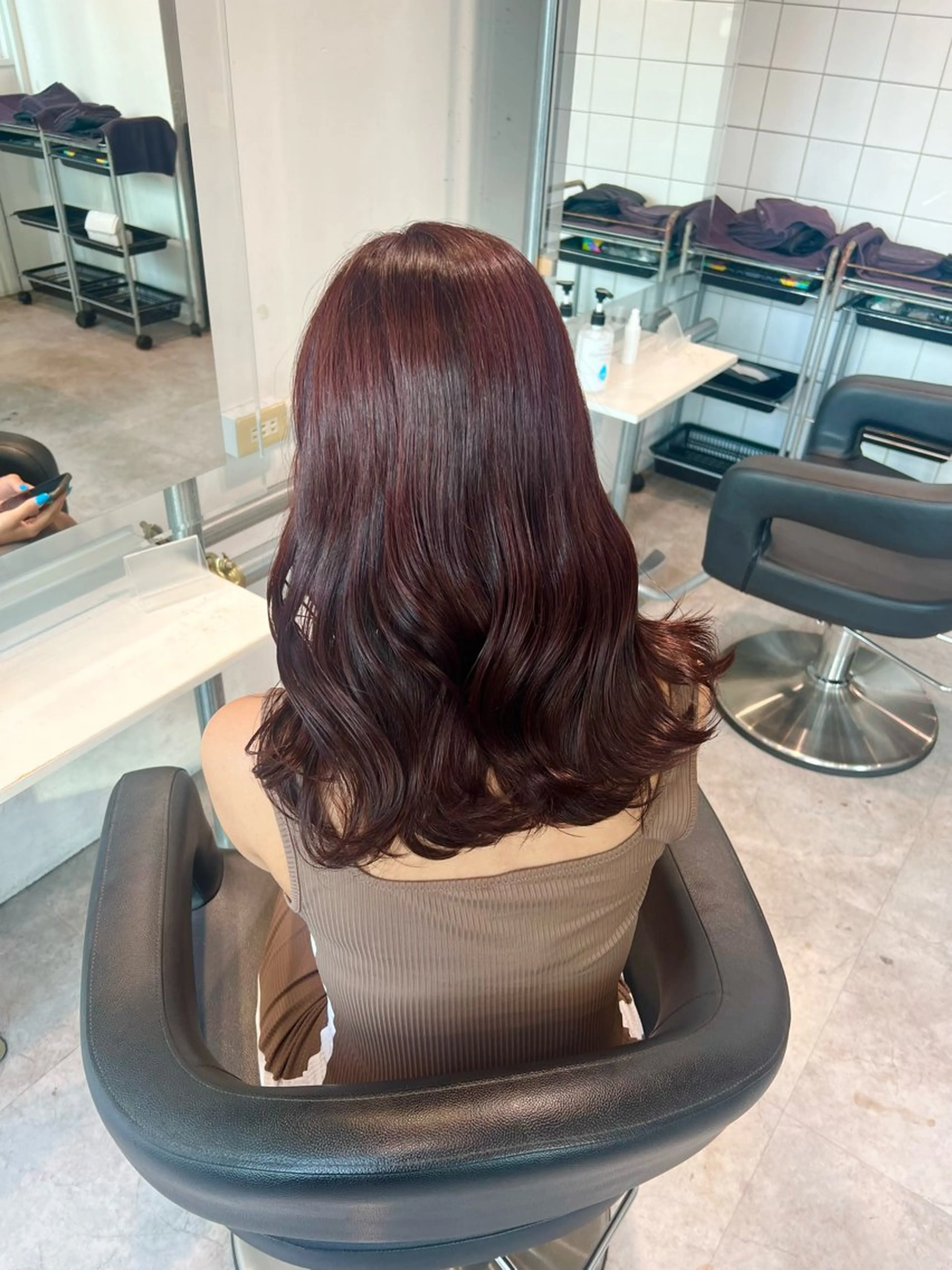 セミロング カラー ヘアアレンジ 💖暖色系の プロ💖RINAKOのヘアスタイル