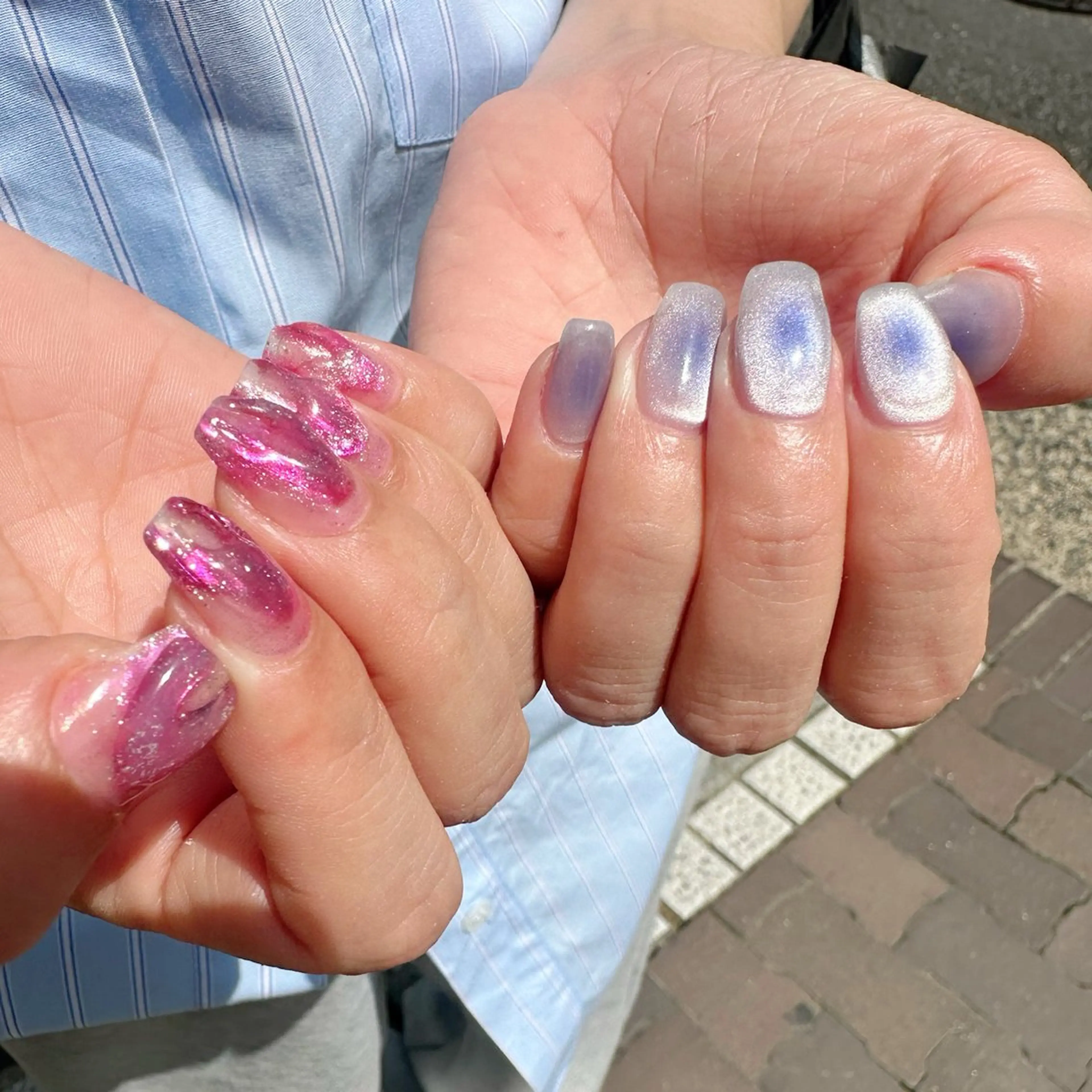 ネイル チークネイル 氷ネイル・うるうるネイル 韓国ネイル マグネットネイル ミラーネイル 🪞KAPE NAIL 🪞のネイルデザイン