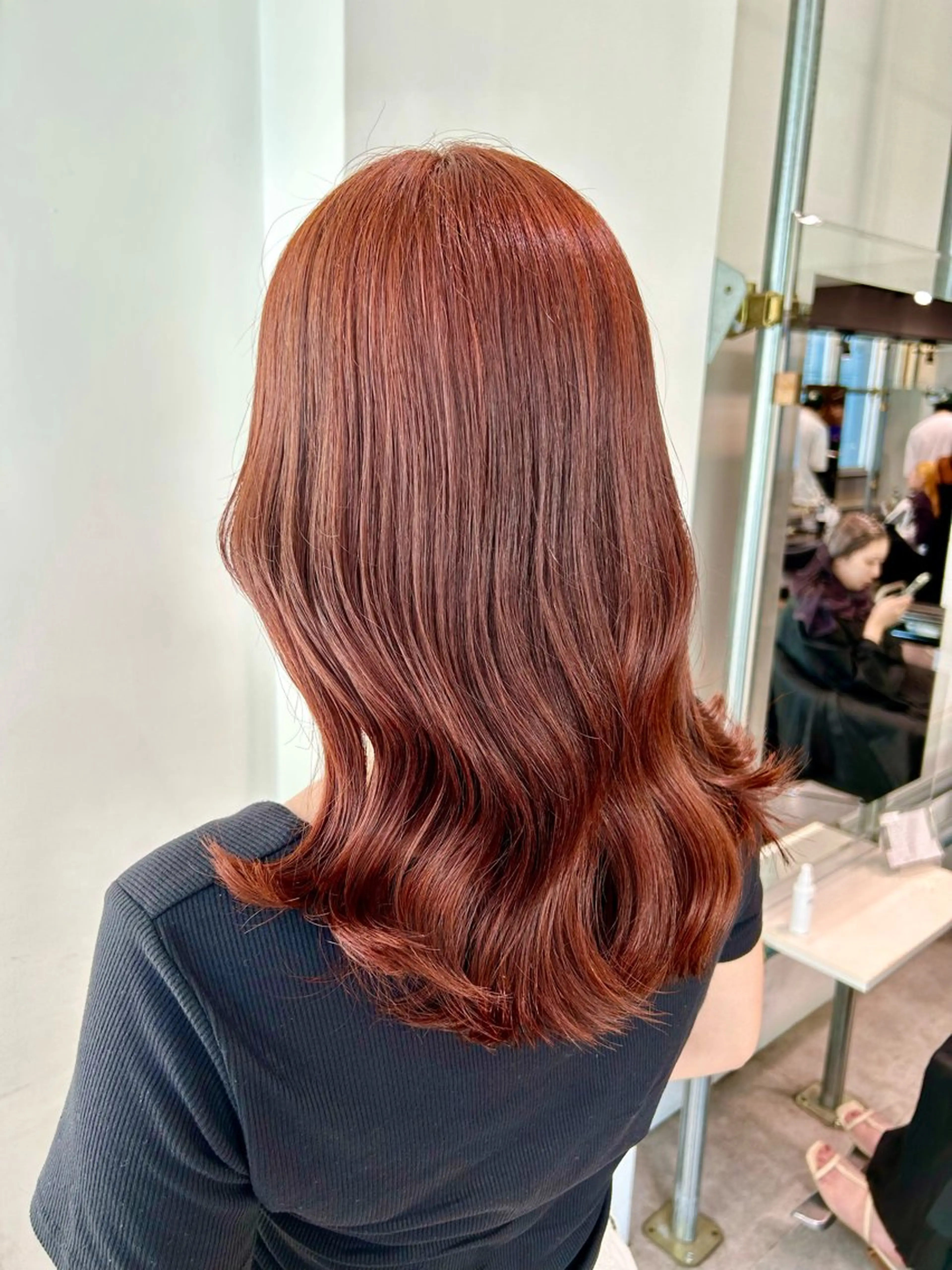 セミロング カラー ヘアアレンジ トレンドモテカラー 🩷色落ちまで可愛くのヘアスタイル