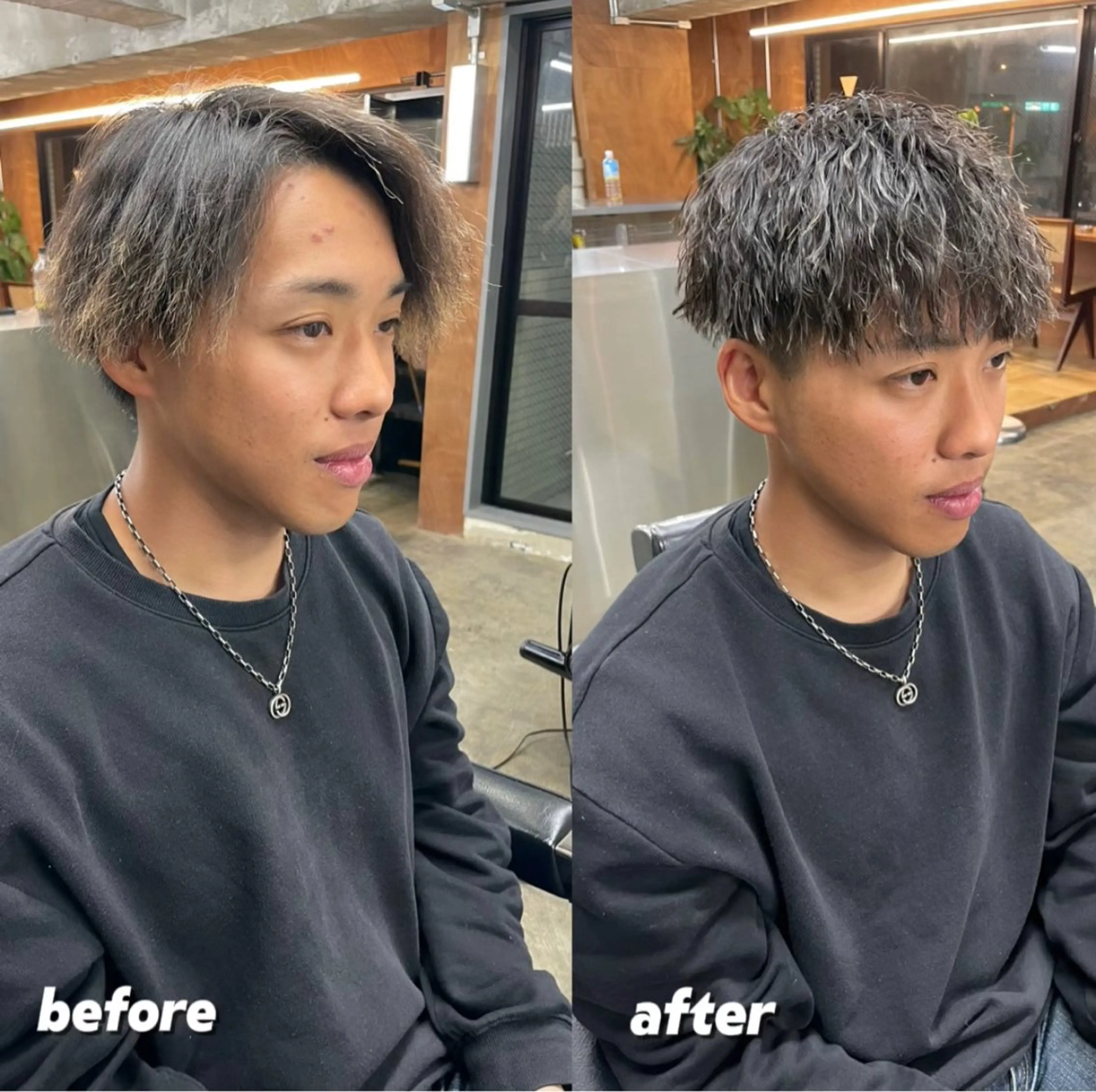 ショート カラー パーマ ヘアアレンジ メンズ カット パーマ トリートメント ヘアセット 亀井隆汰/メンズ専門 パーマ特化美容師のヘアスタイル