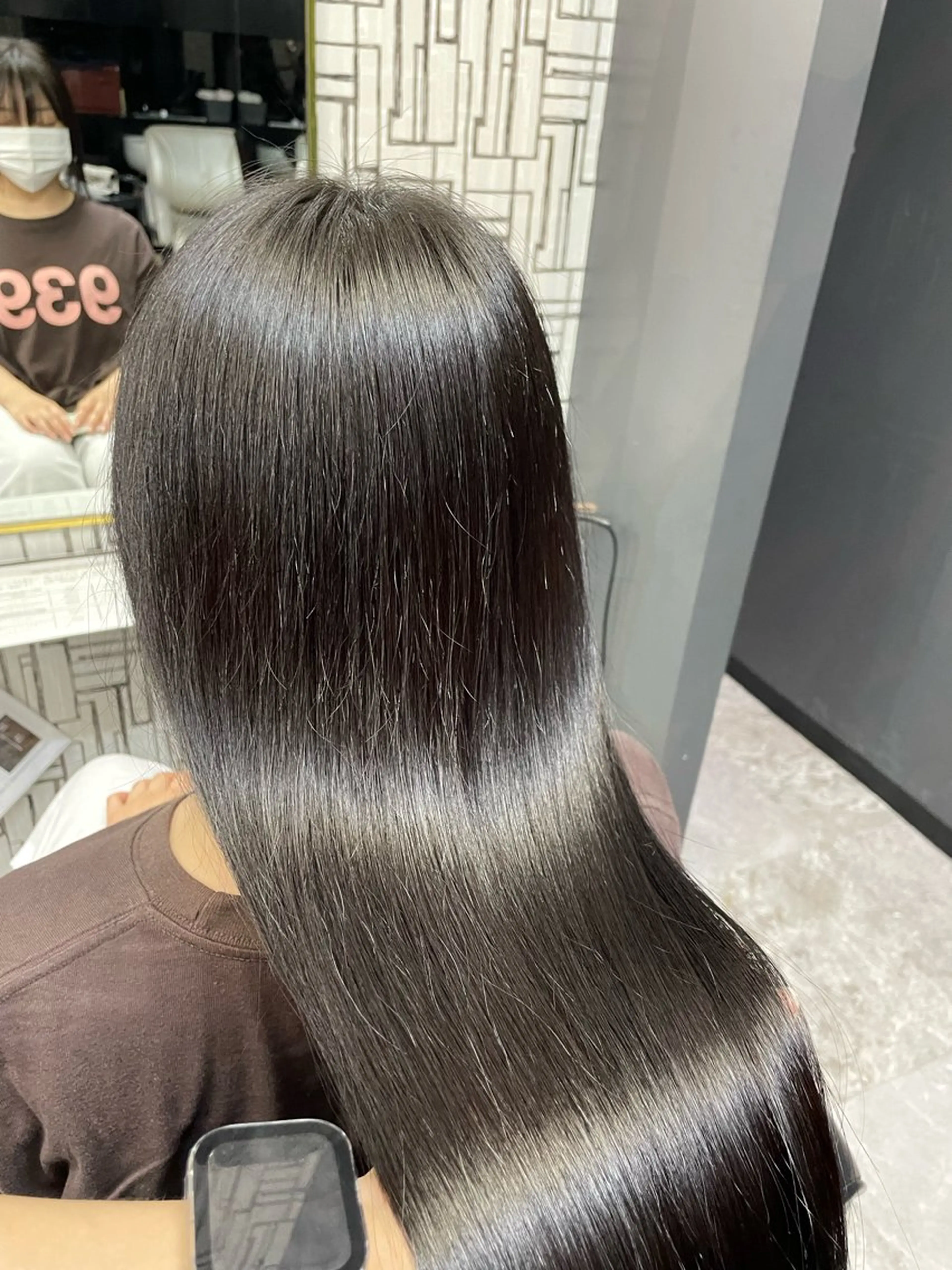 ロング カット 縮毛矯正 トリートメント 篠原 侑作のヘアスタイル