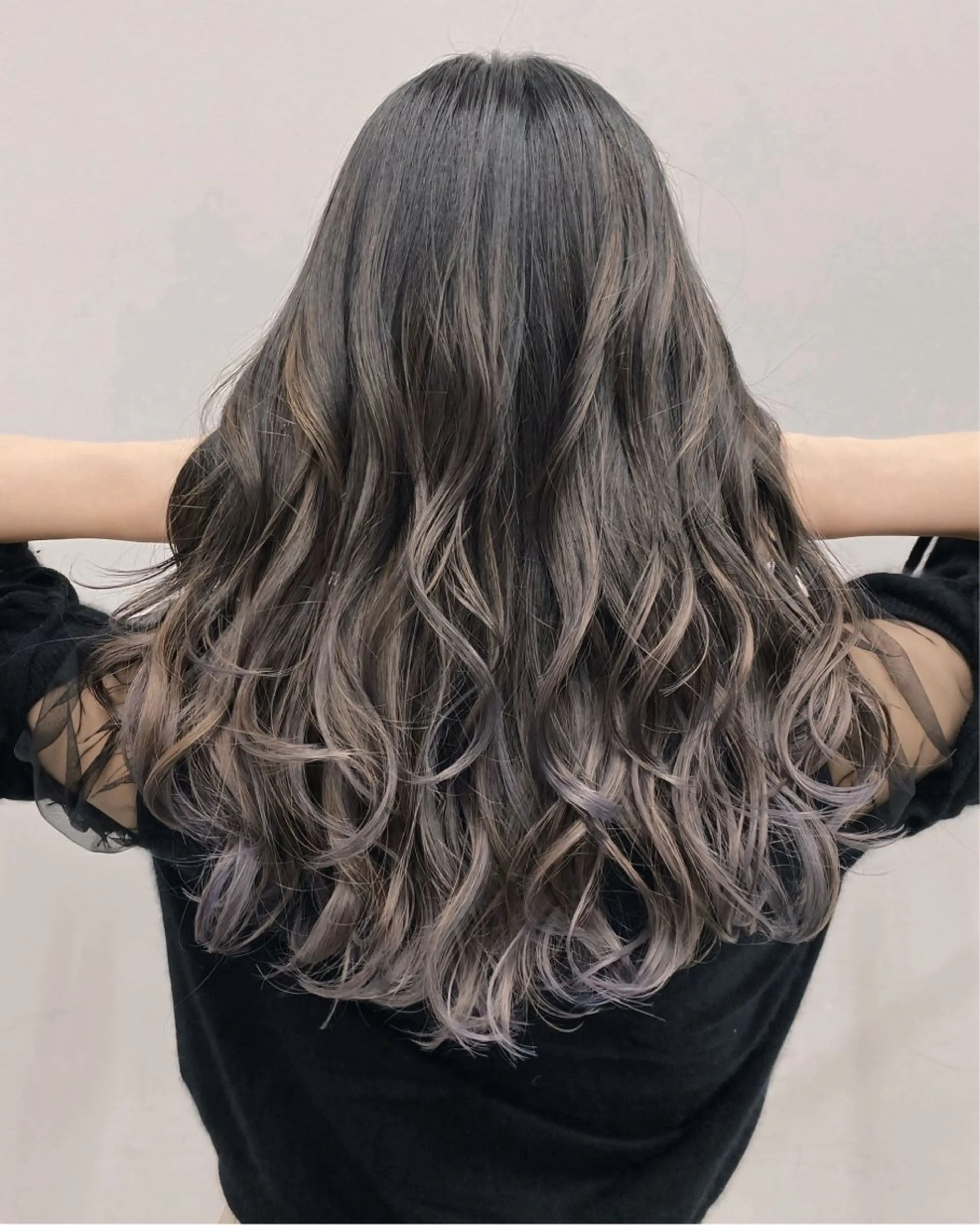 ロング カラー バレイヤージュ ブリーチ ケアブリーチ ダブルカラー ハイライトカラー Rikuto/原宿 /バレイヤージュのヘアスタイル