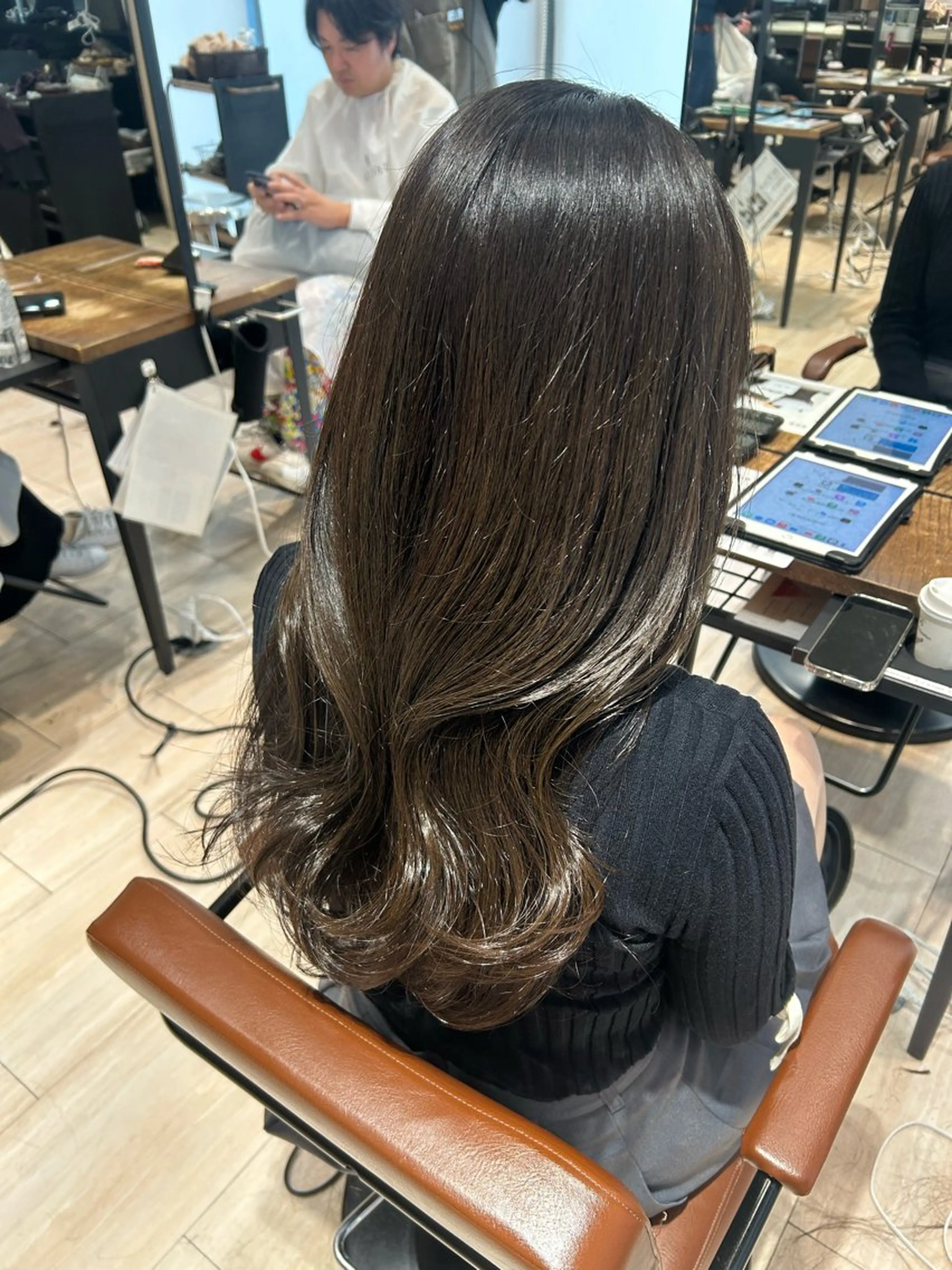 ロング カット ヘアカラー トリートメント 🎀大竹美侑／顔まわ りカット／レイヤーのヘアスタイル