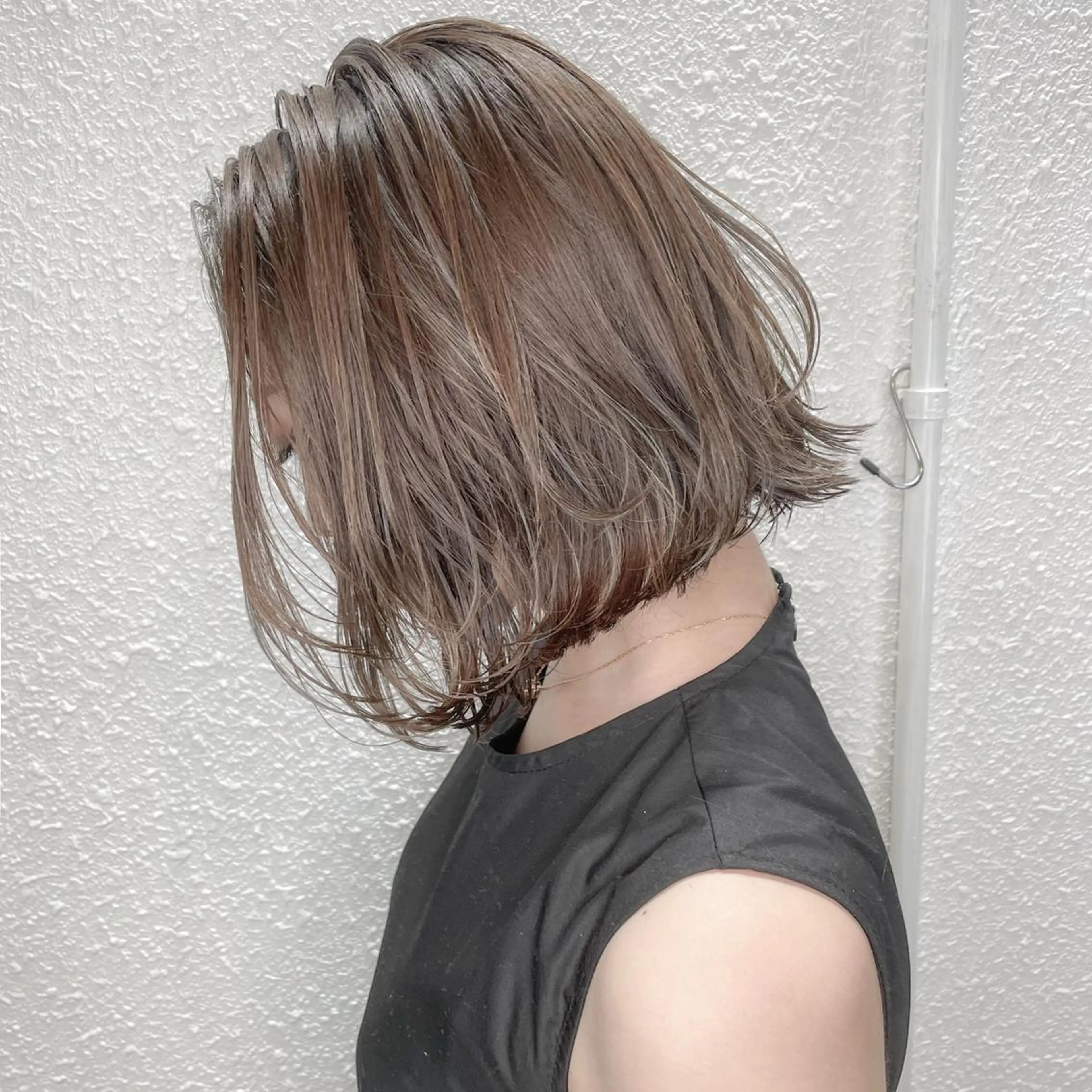 ミディアム ボブ 顔周りカット 小顔カット Monica所属・ボブ専門店 中島規寿のヘアスタイル