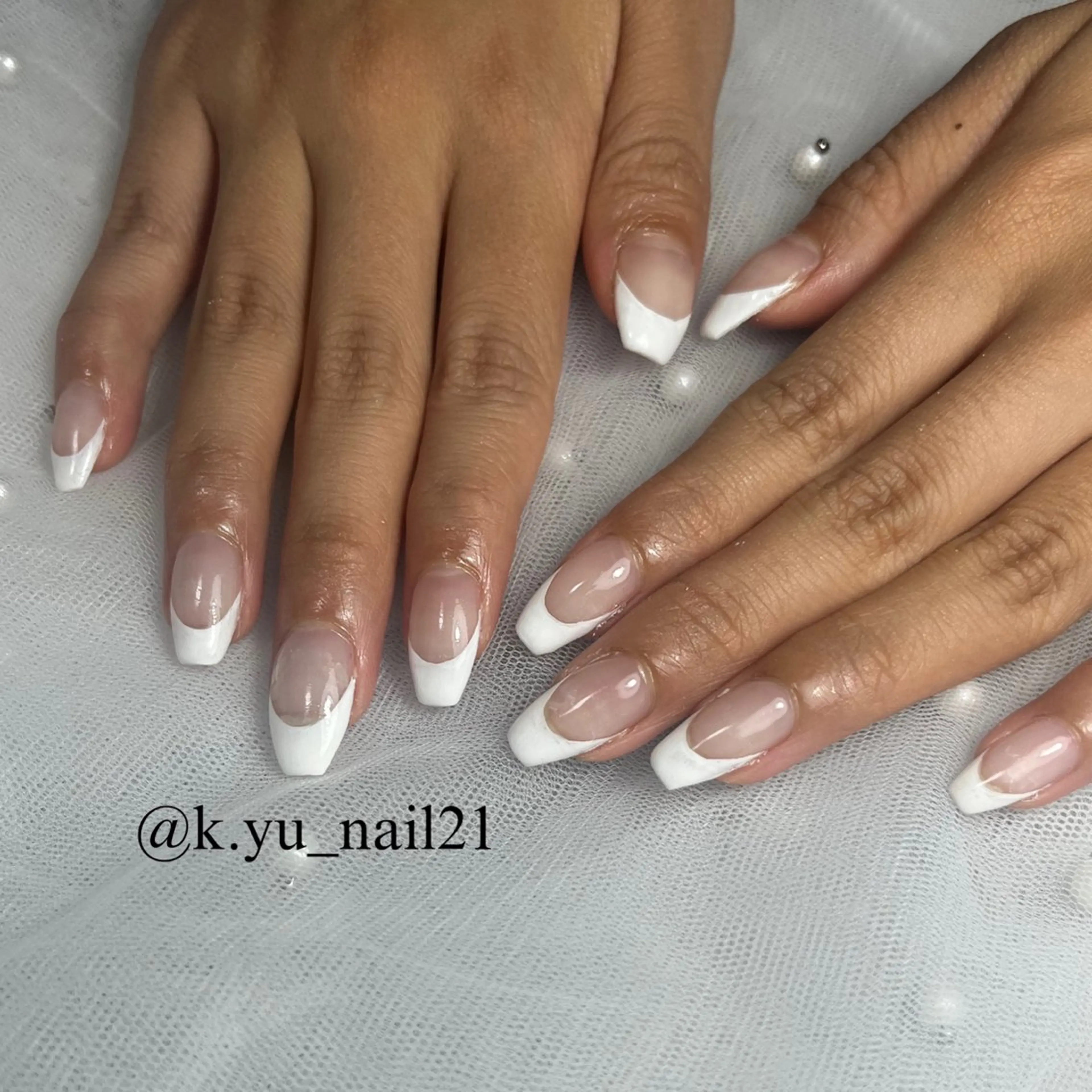 ネイル フレンチネイル Petit Sourire岐阜店所属・k.yu _nailのネイルデザイン
