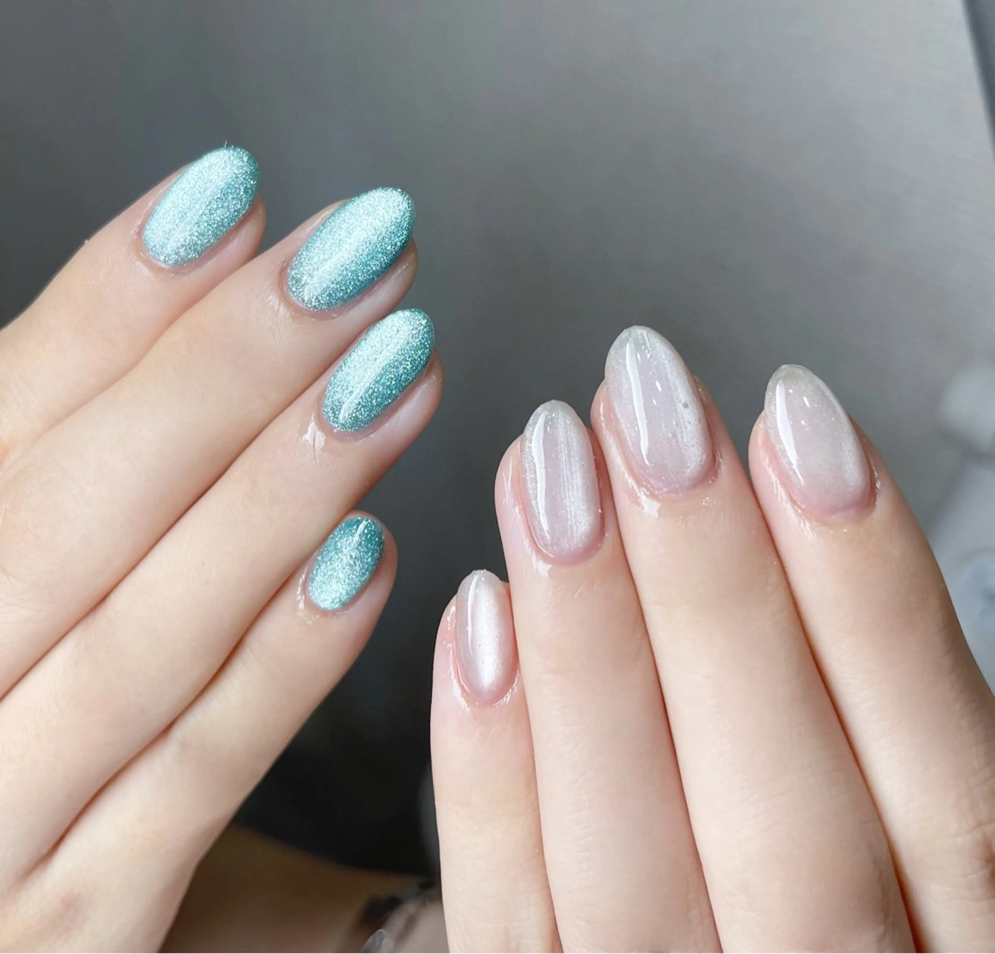 ネイル フットネイル フレンチネイル グラデーション キラキラネイル マグネットネイル Lina nail Lina nailのネイルデザイン
