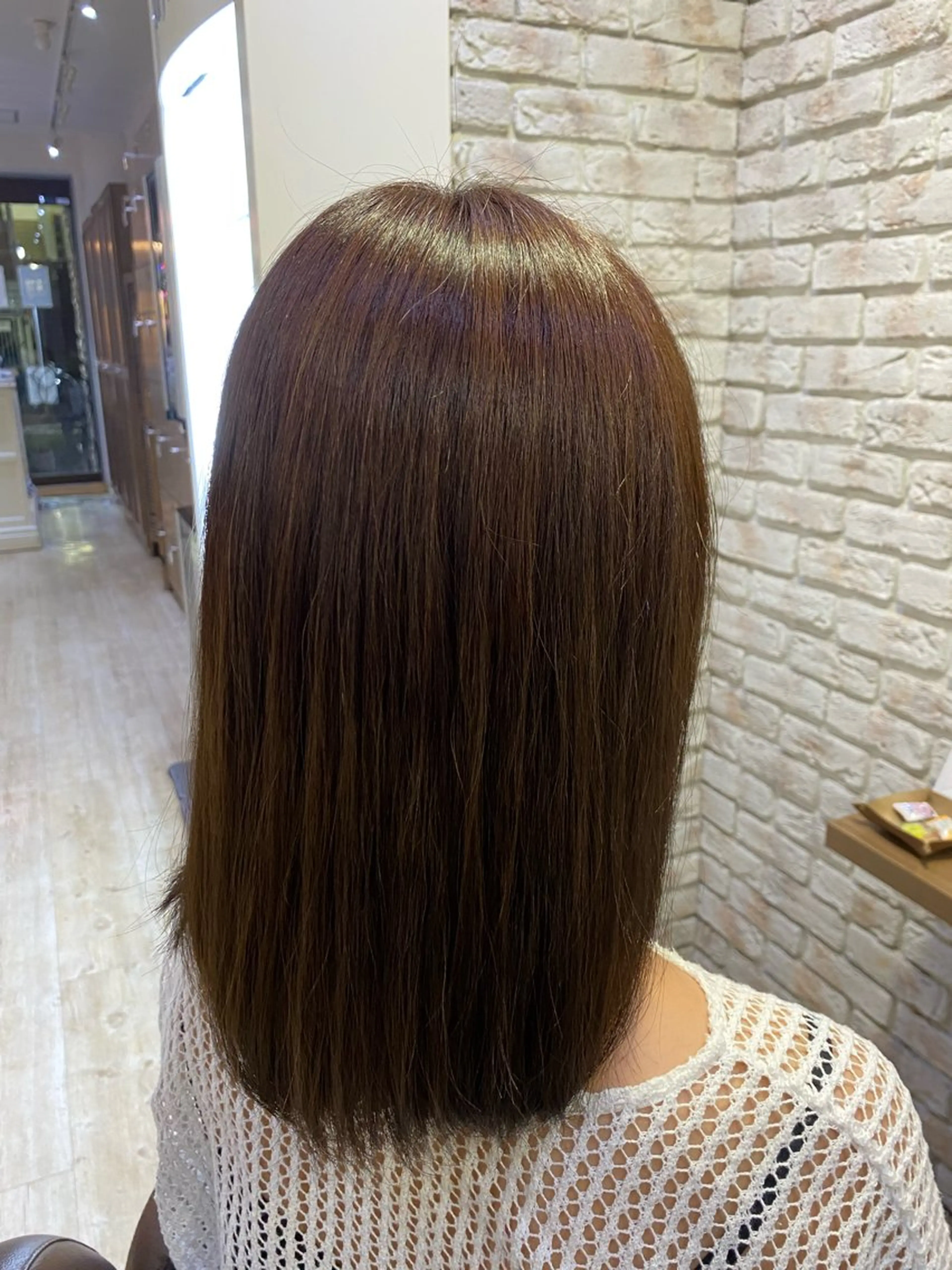 セミロング カラー ブラウンカラー ピンクカラー 田中 元規のヘアスタイル