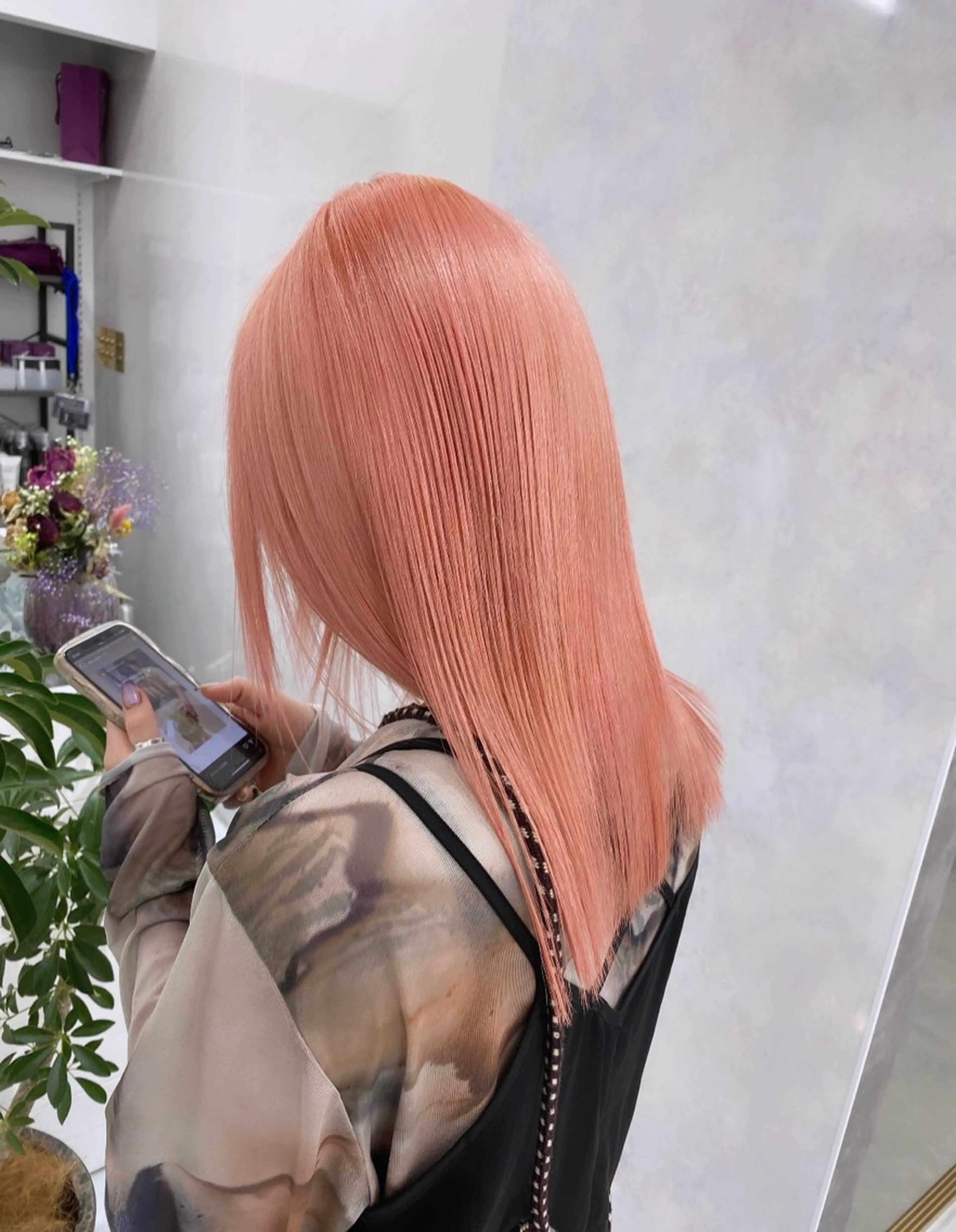 セミロング カラー ヘアアレンジ 𝐠𝐢𝐫𝐥𝐲 𝐦𝐨𝐝𝐞🖤のヘアスタイル