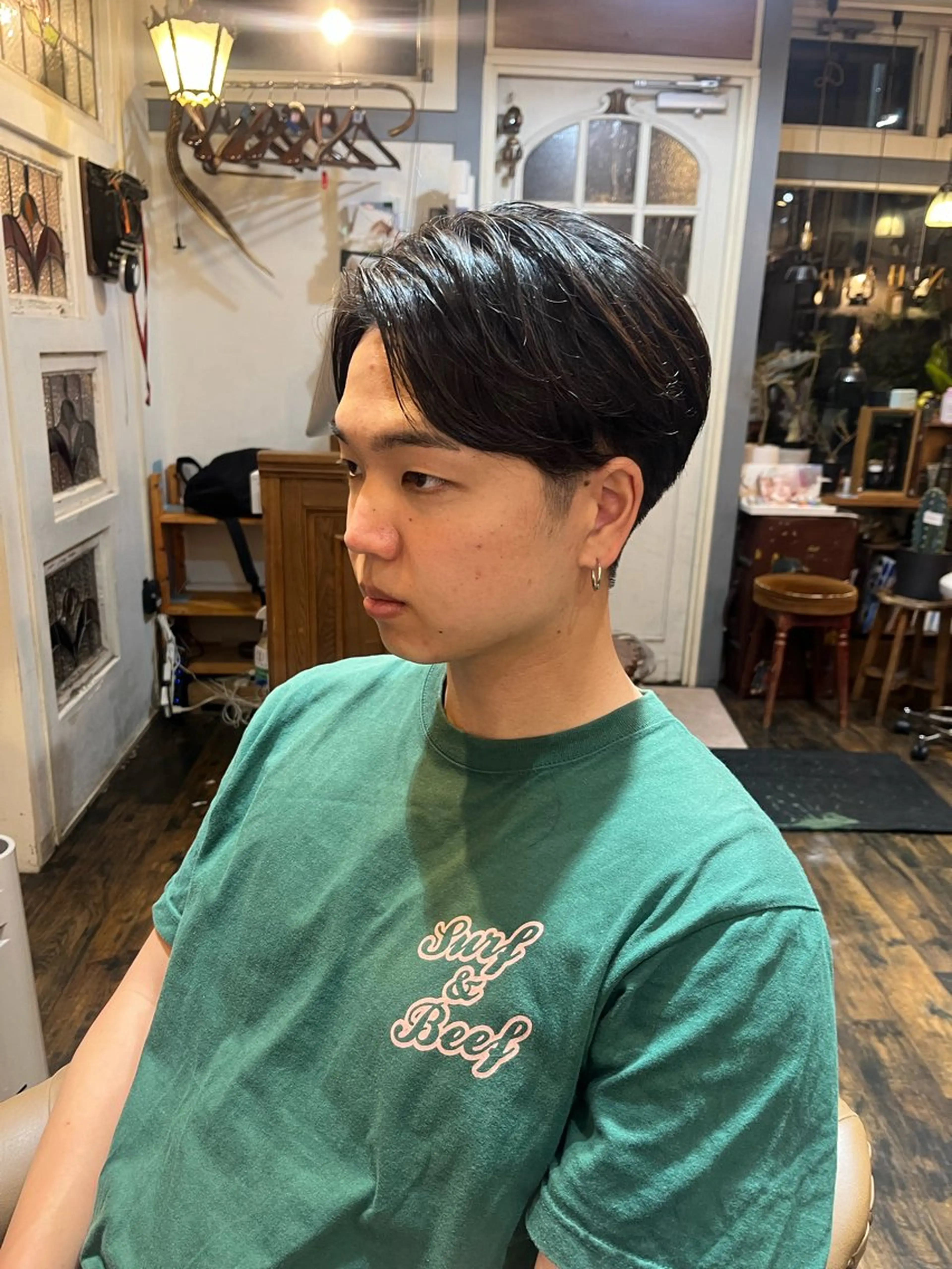 ショート パーマ メンズ メンズパーマ 抜け感パーマ/ 顔まわり/緒方椋のヘアスタイル