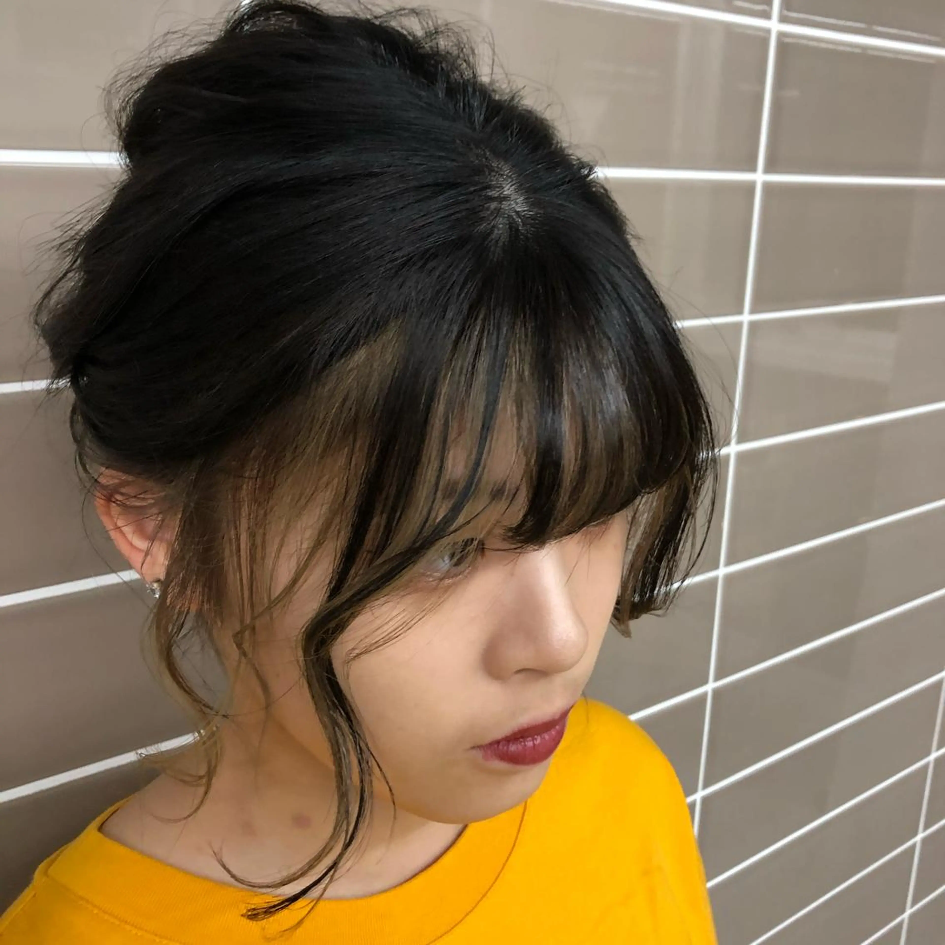 ミディアム カラー インナーカラー 辻堂メンズ特化 YU-YAのヘアスタイル