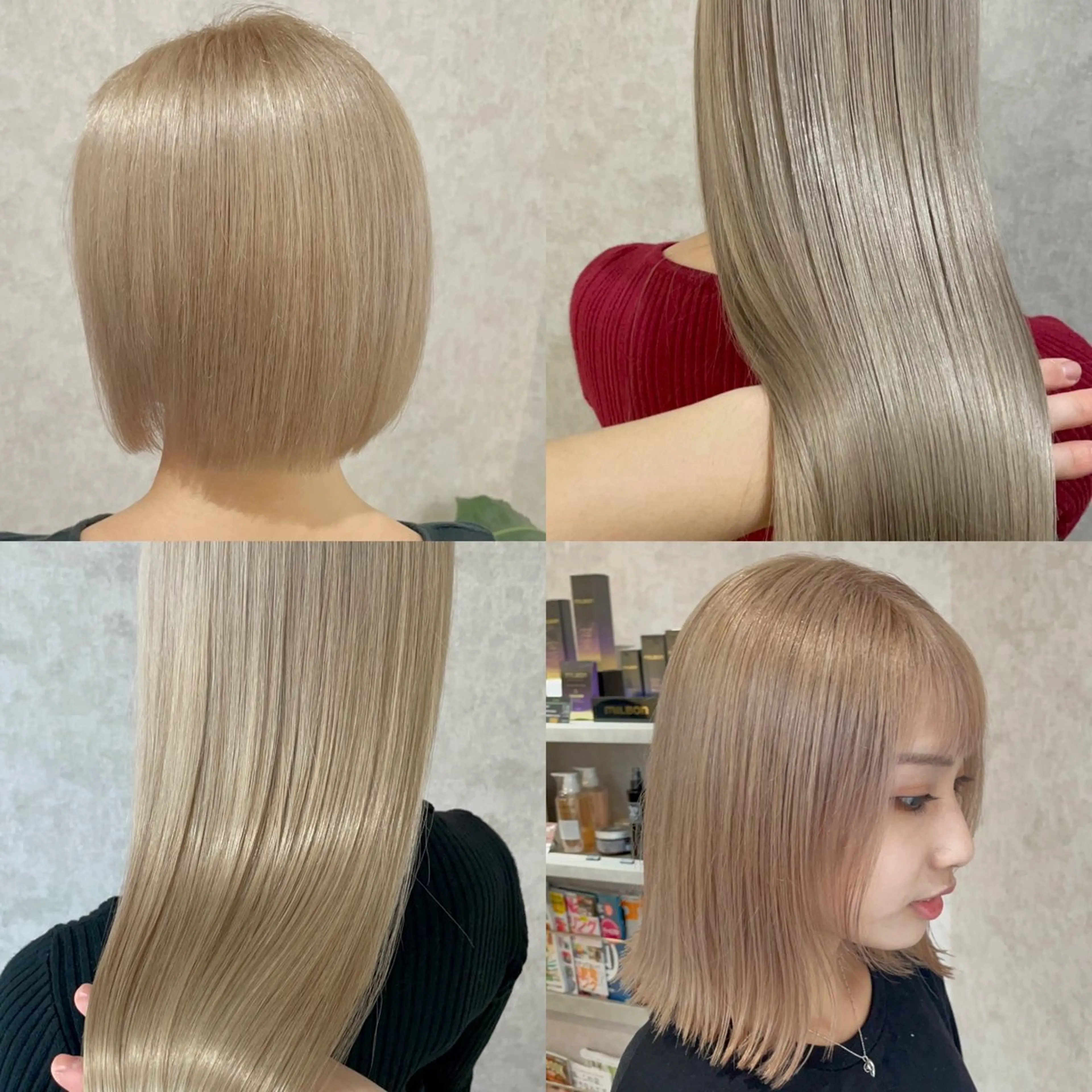 セミロング カラー ブリーチ ブロンド ケアブリーチ 透明感カラー Taku ／ケアハイトーンのヘアスタイル