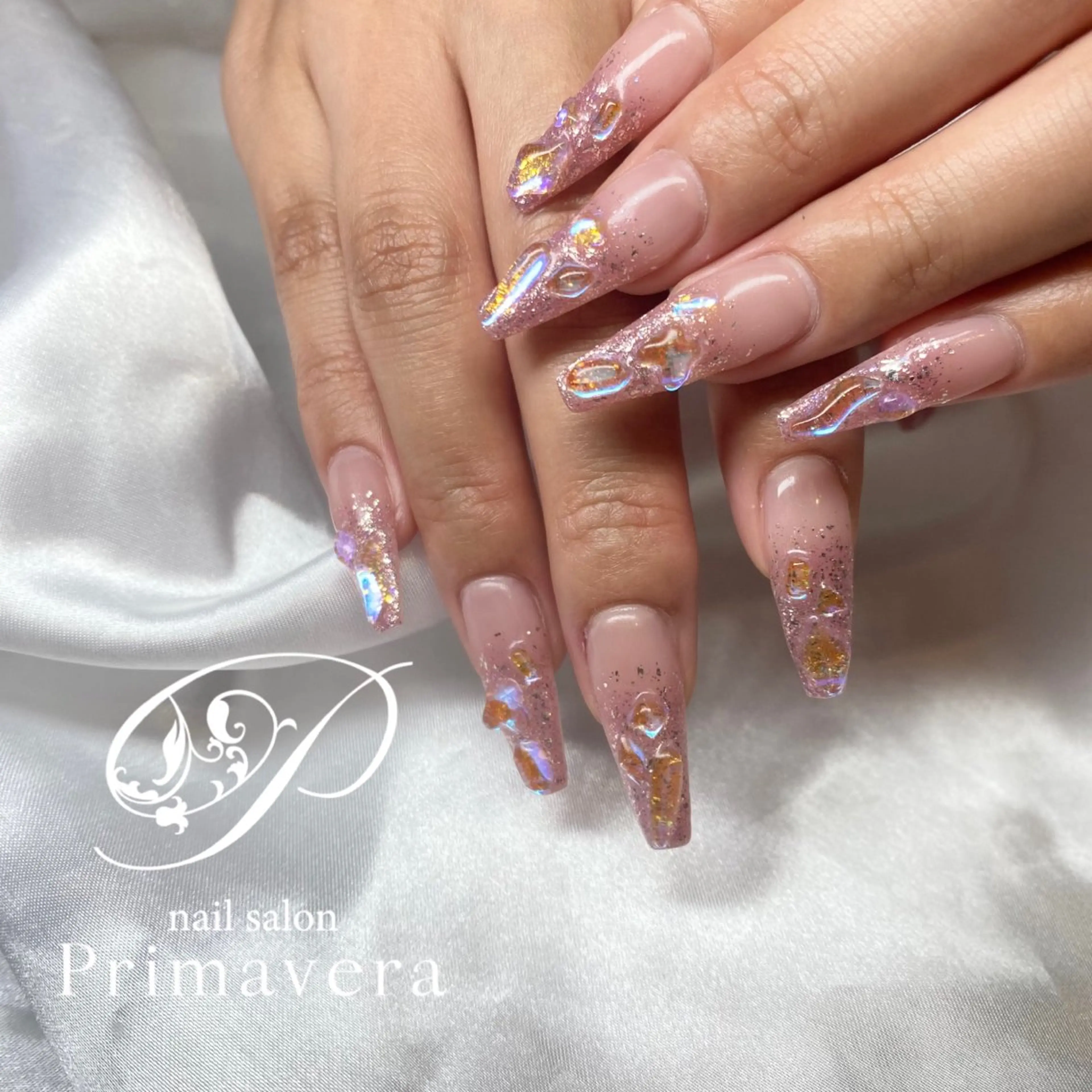 ネイル ハンドネイル primavera ワンホン系/ちゅるんのネイルデザイン