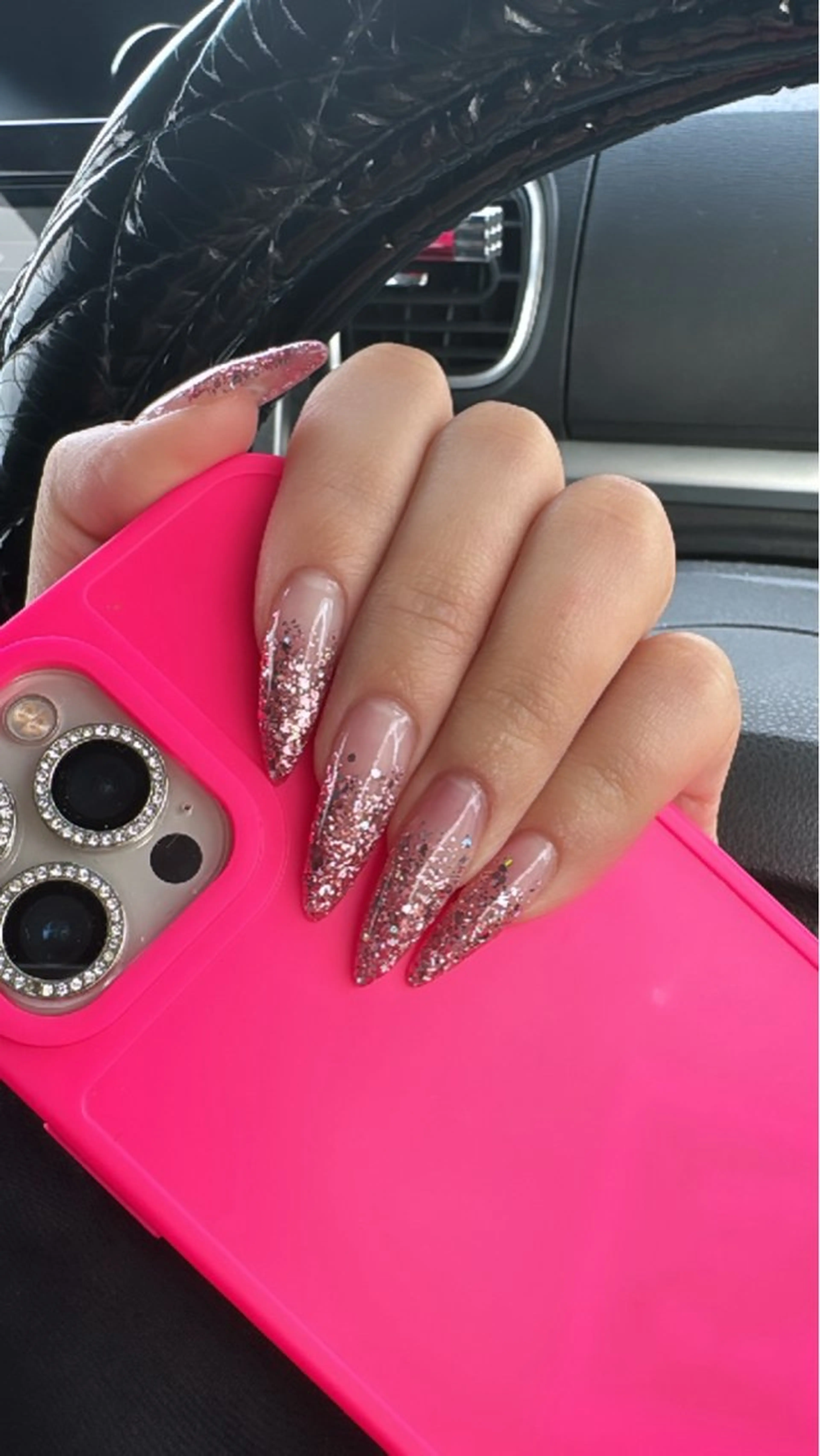 ネイル ラメ(グリッター) ラメグラデーション ピンク ハンドネイル Nail Salon miyuのネイルデザイン