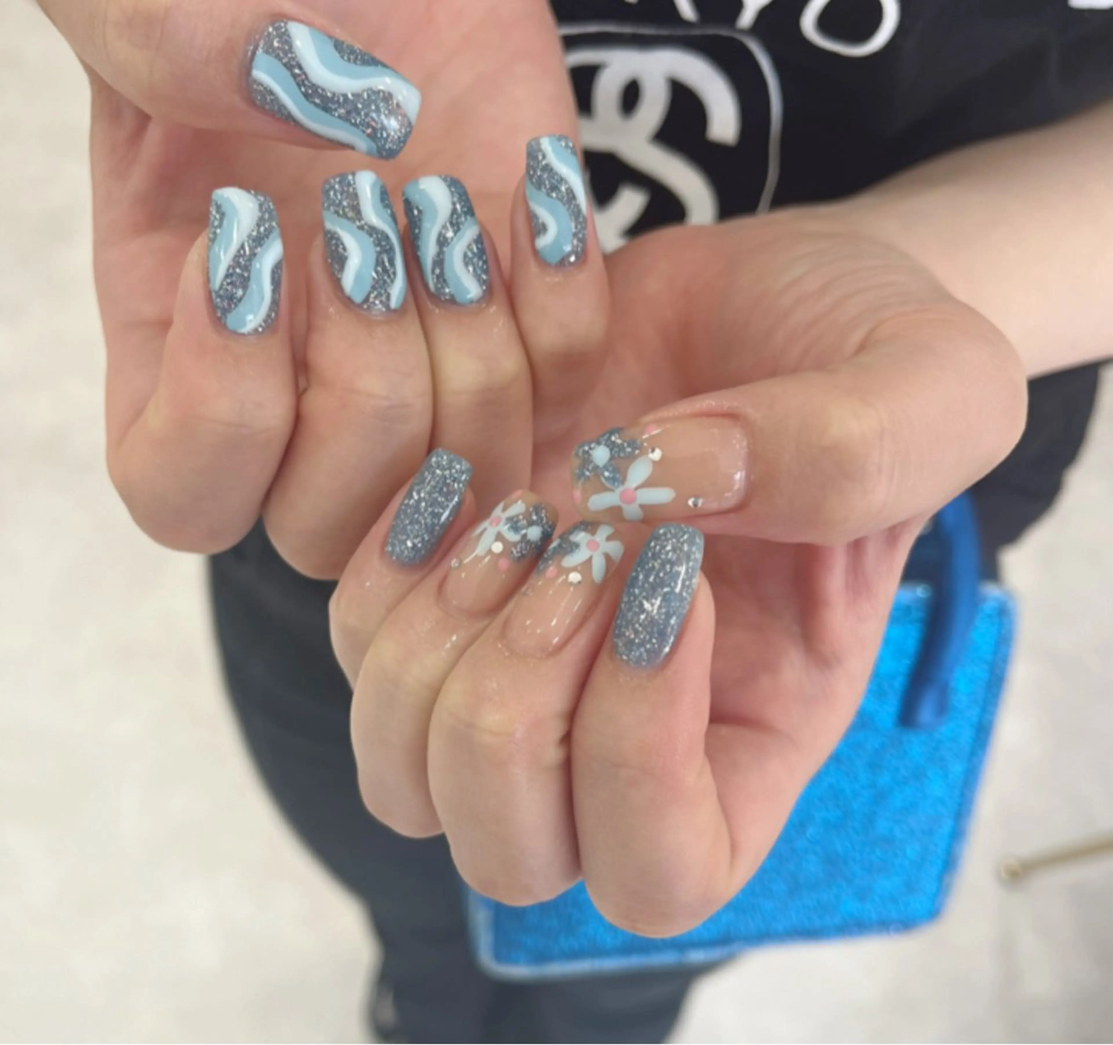 ネイル 長さ出し フットネイル ジェルネイル 韓国ネイル マグネットネイル #Amin所属・#Amin nail salonのネイルデザイン