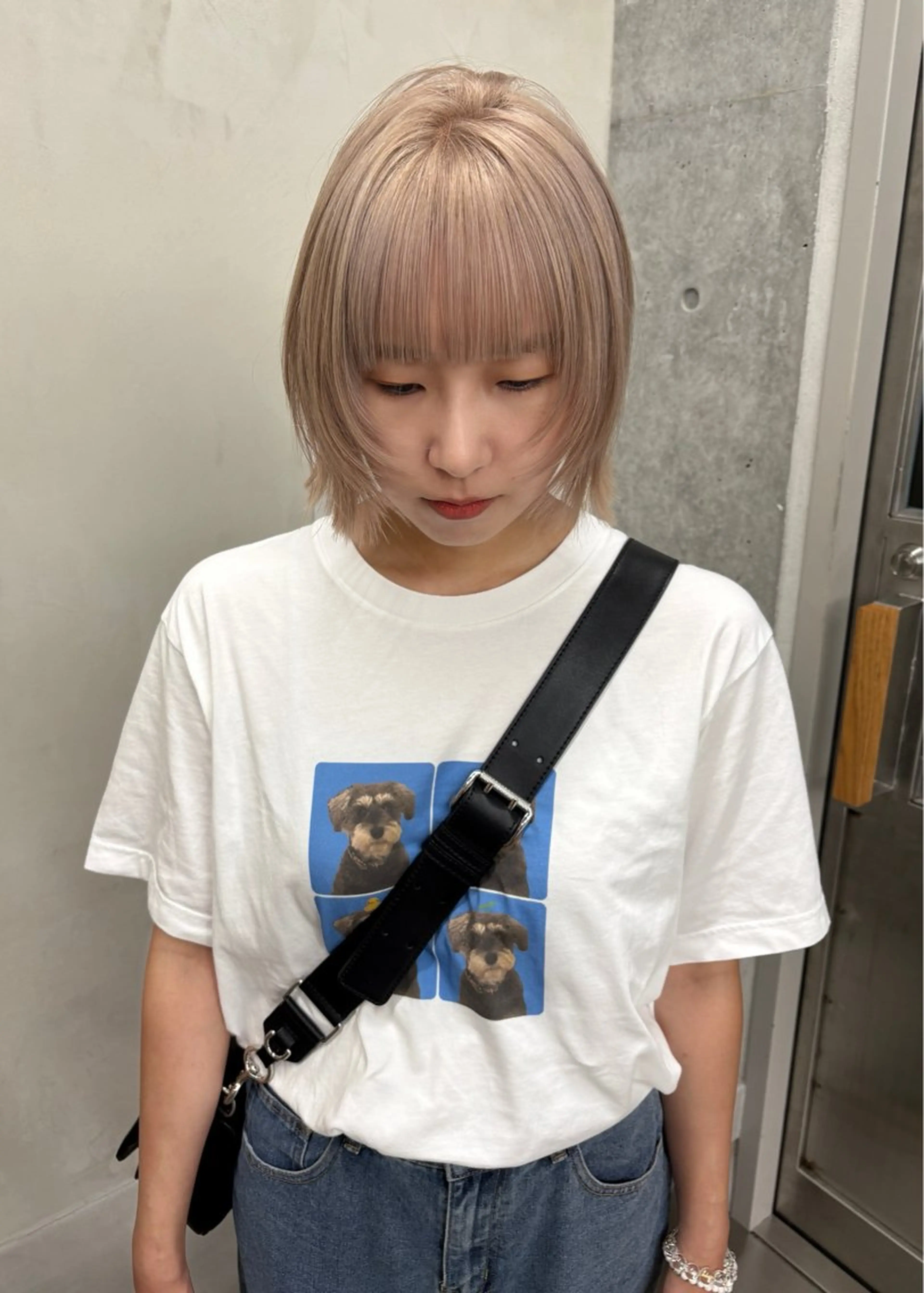 ショート カラー ベージュカラー ホワイトベージュ ボブ レイヤーカット カット ヘアカラー トリートメント yuuna/ レイヤーカット🎀のヘアスタイル