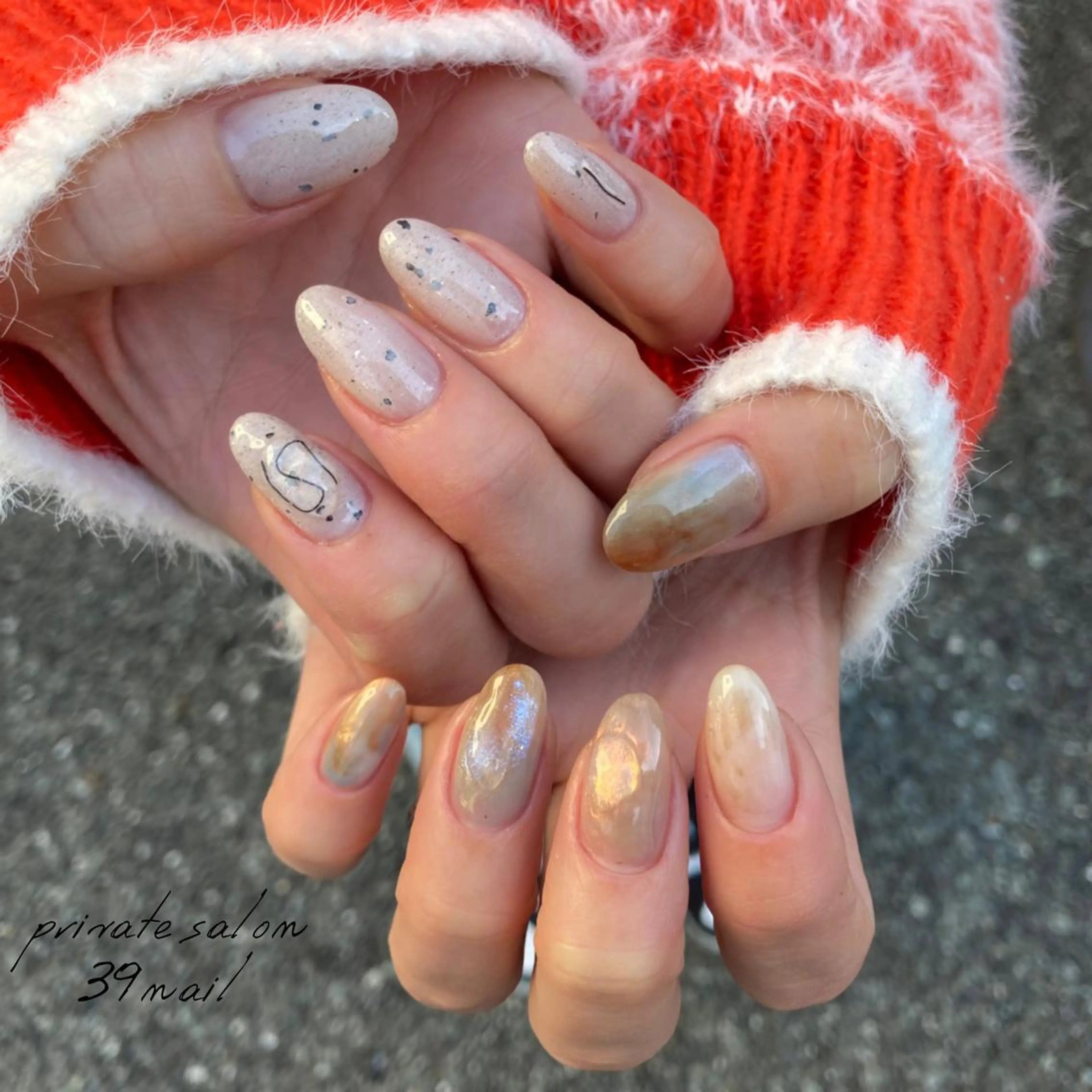 ミディアム ネイル ハンドネイル 京橋 【39nail】のネイルデザイン