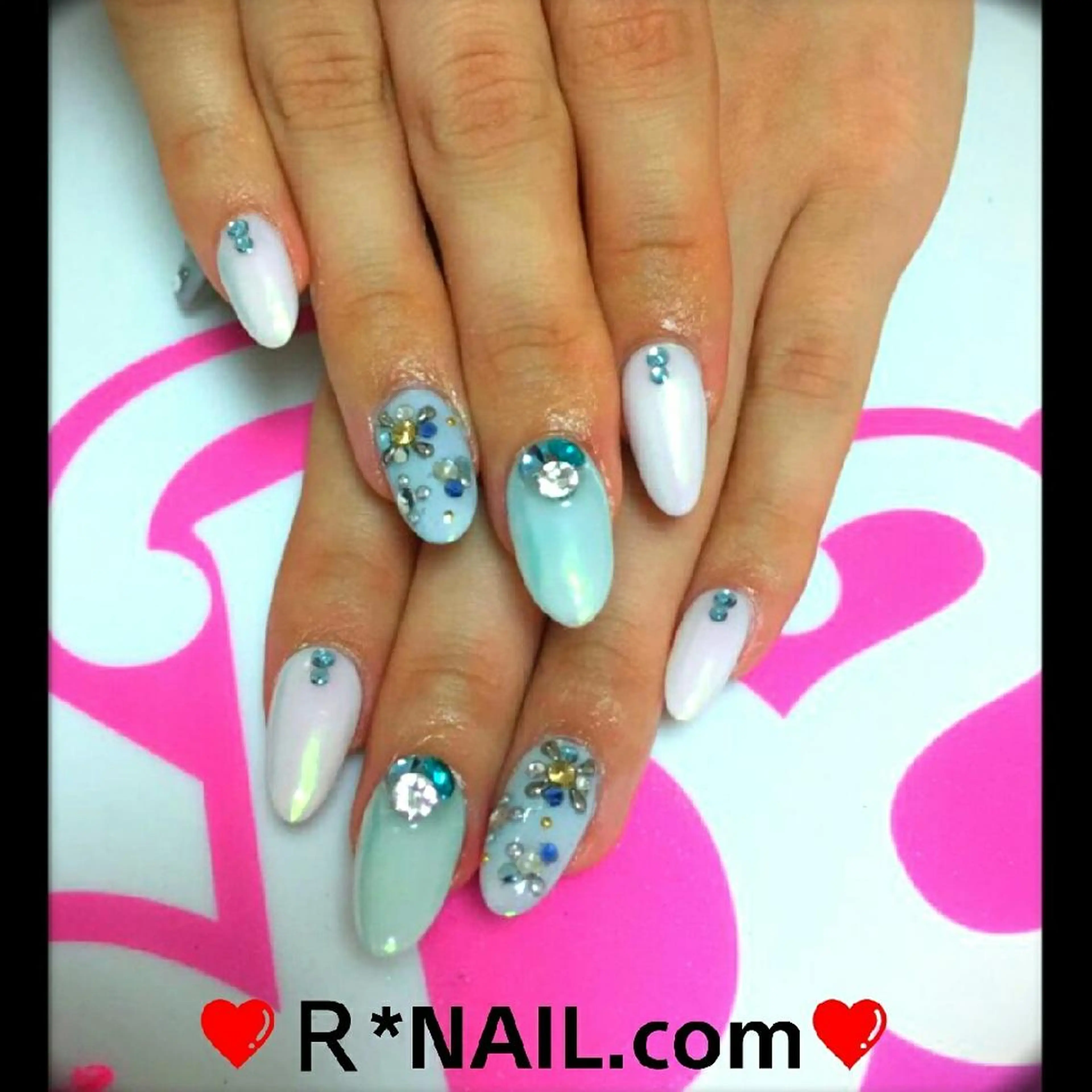 セミロング カラー ネイル キッズ R*NAIL .comのネイルデザイン
