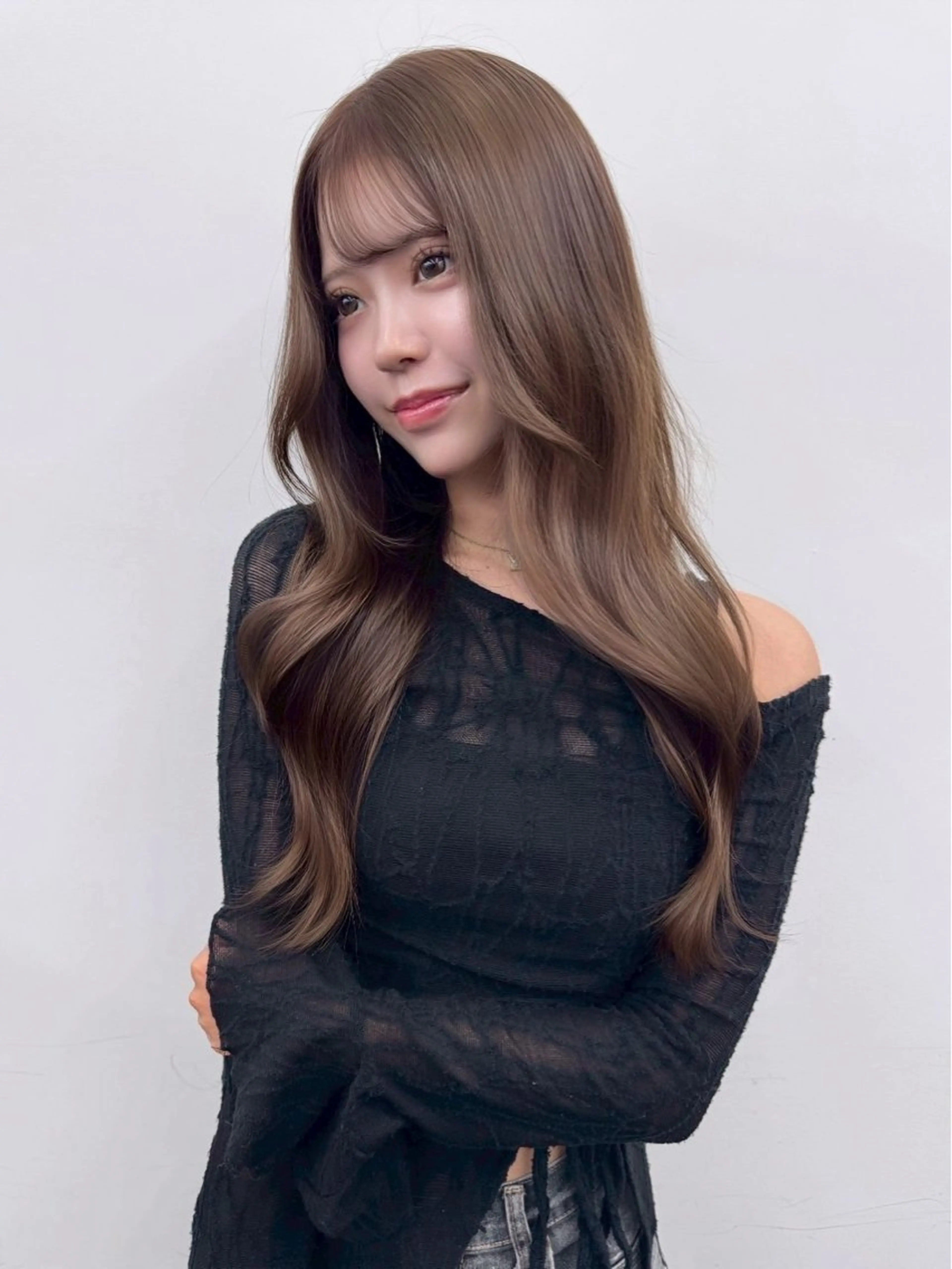 ロング カラー ケアカラー 髪質改善 カット ヘアカラー トリートメント 韓国ヘア特化 TAKESHIのヘアスタイル