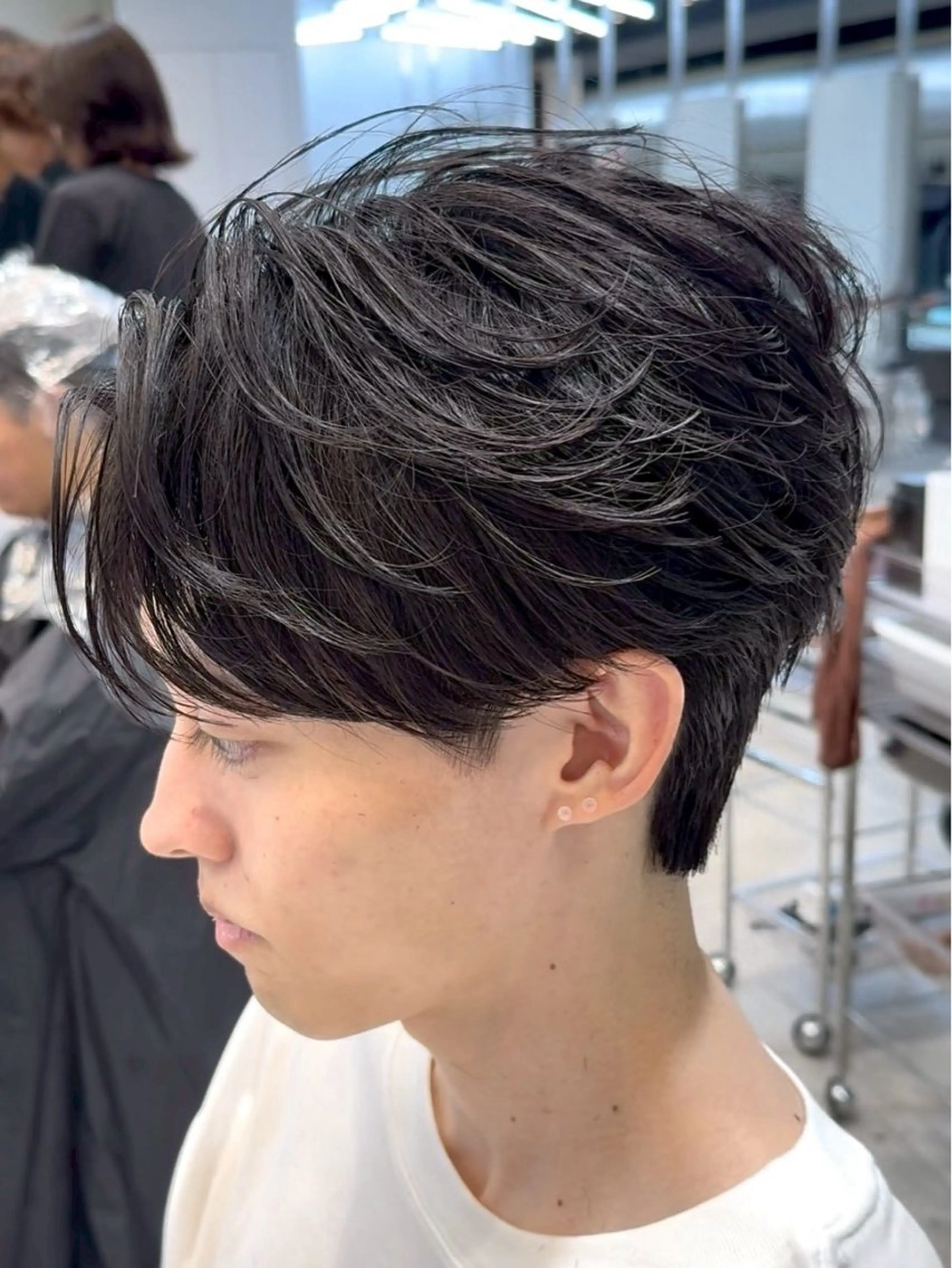 ショート パーマ メンズ フェザーパーマ メンズパーマ カット パーマ メンズ特化型美容師 sakuraのヘアスタイル