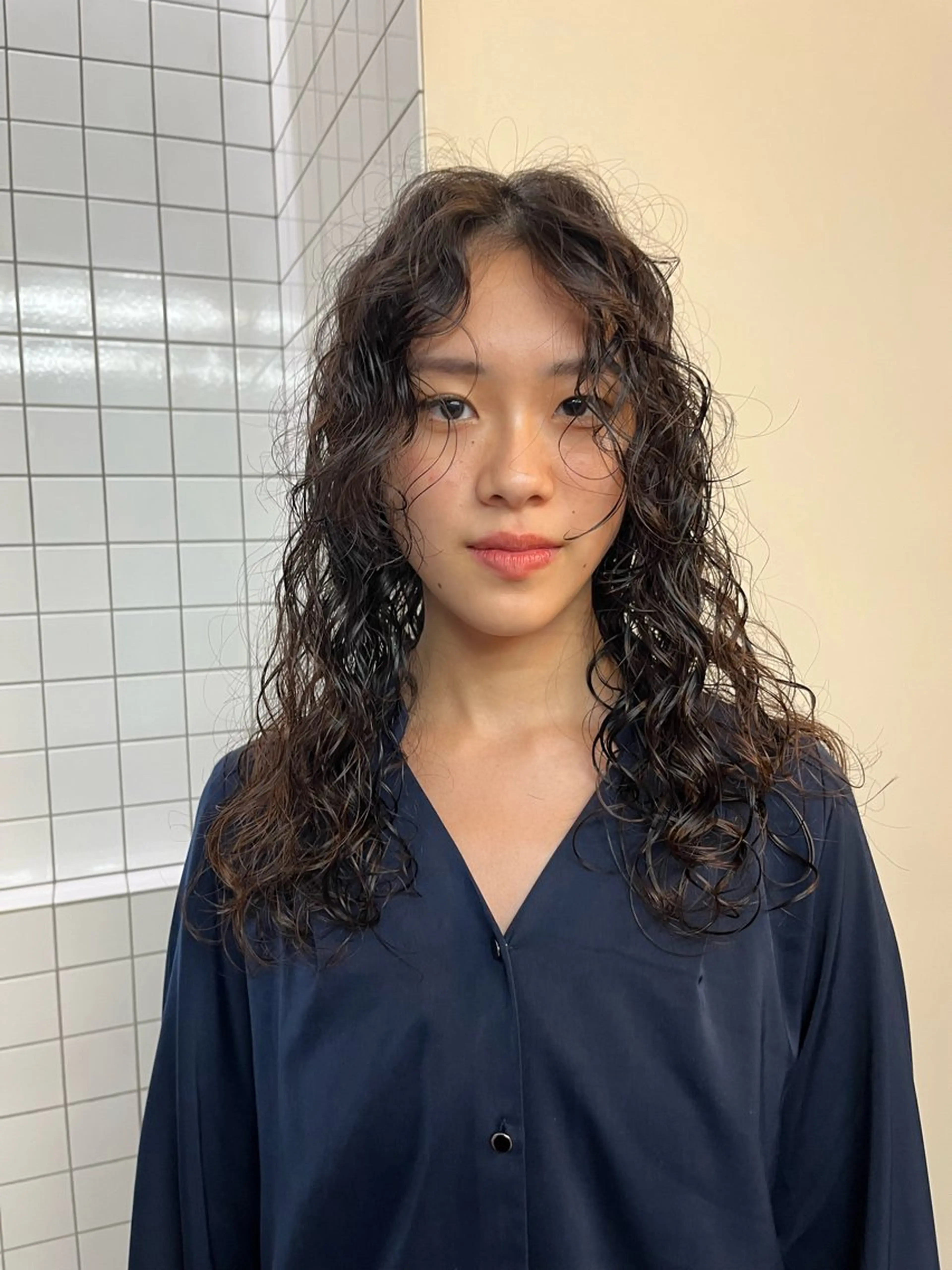 ロング パーマ ロング カット パーマ ボブパーマ/パーマ ウルフパーマのヘアスタイル