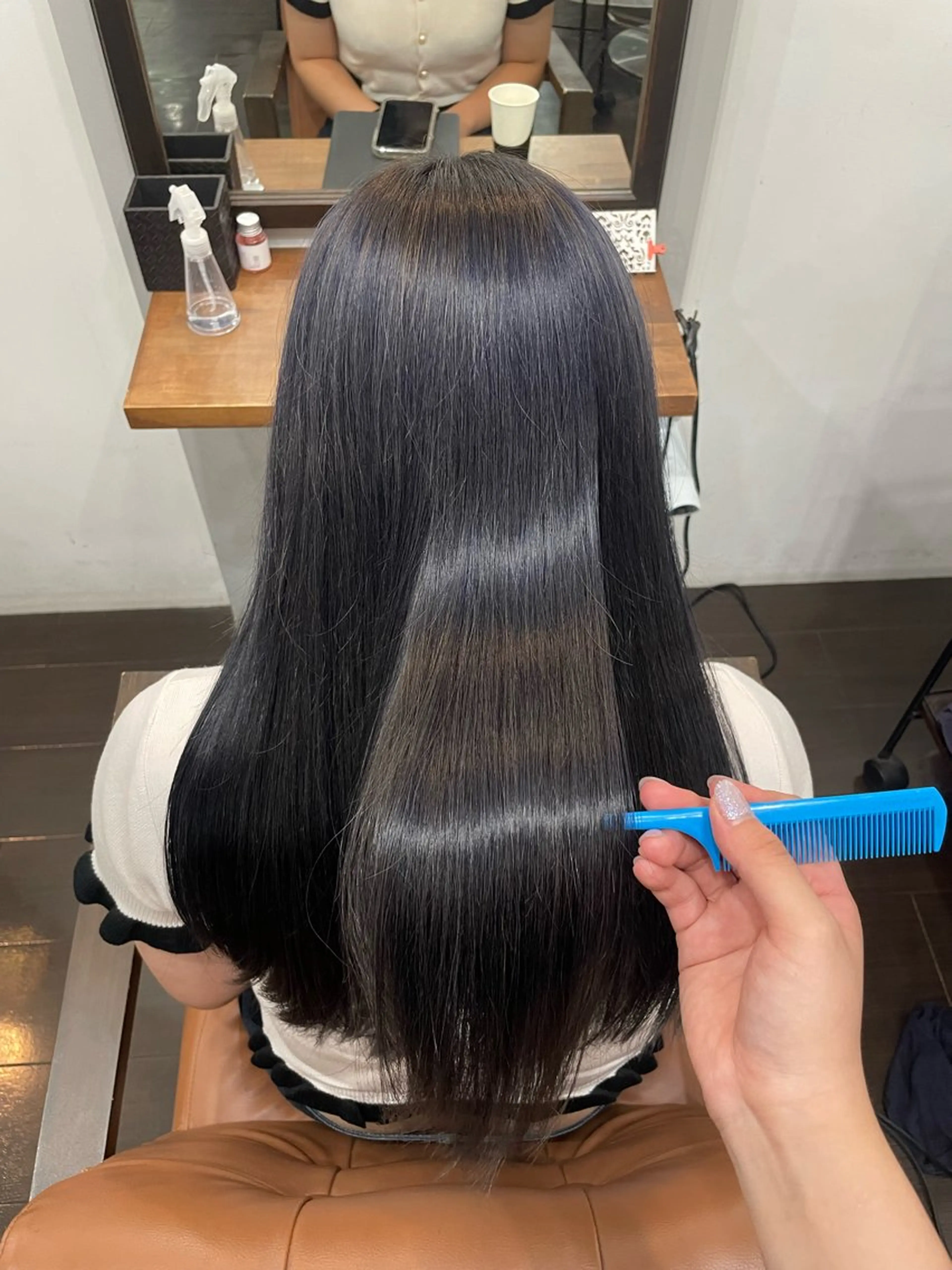 ロング カラー ブルーカラー ブルーラベンダー ラベンダーカラー 艶・暖色カラー/ メンズ/名駅/ユキハのヘアスタイル