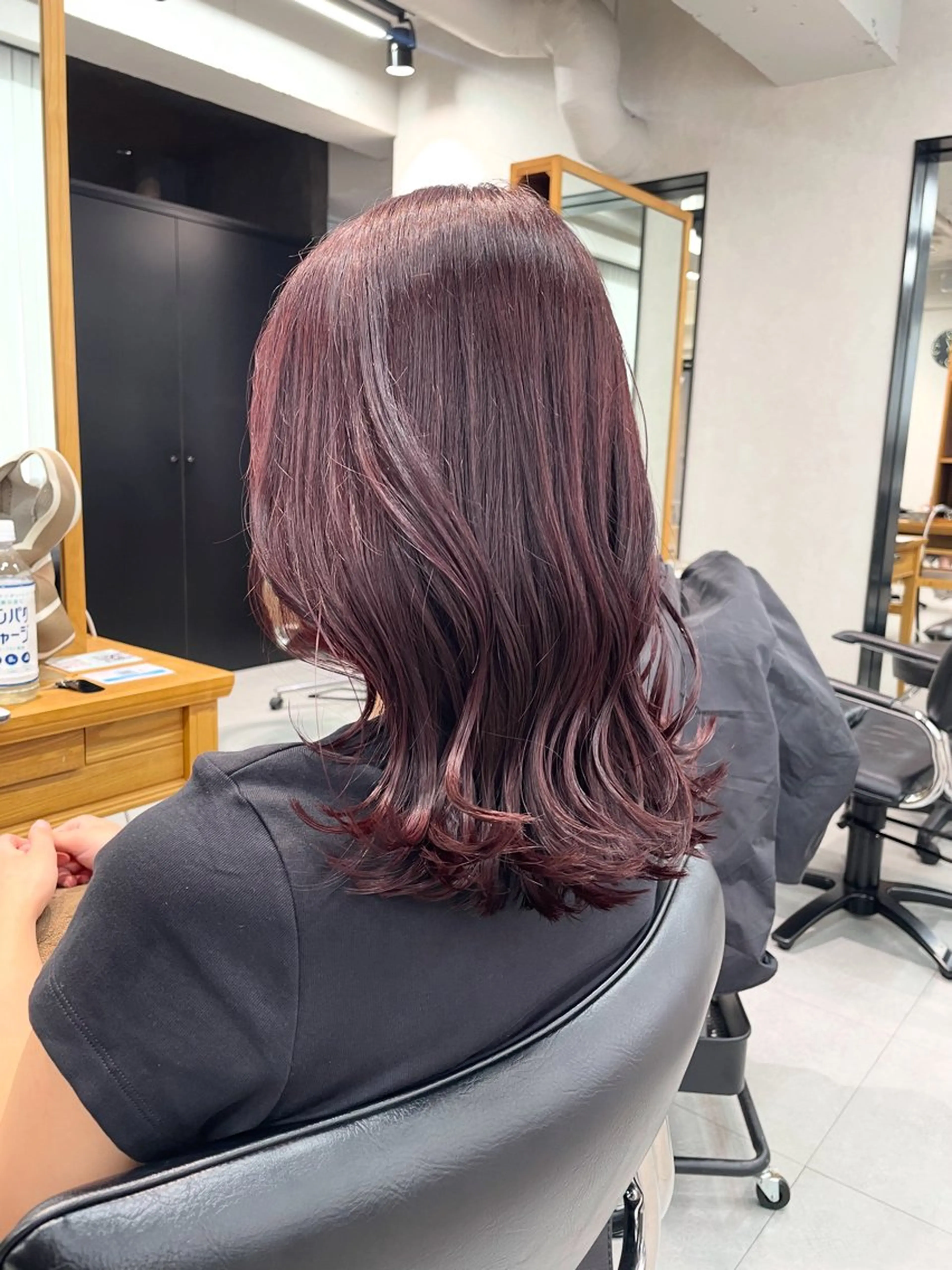 ミディアム 髪質改善 縮毛矯正 トリートメント 酸熱トリートメント ヘアカラー カラーモデル募集 ✨🤍モモハ🤍✨のヘアスタイル