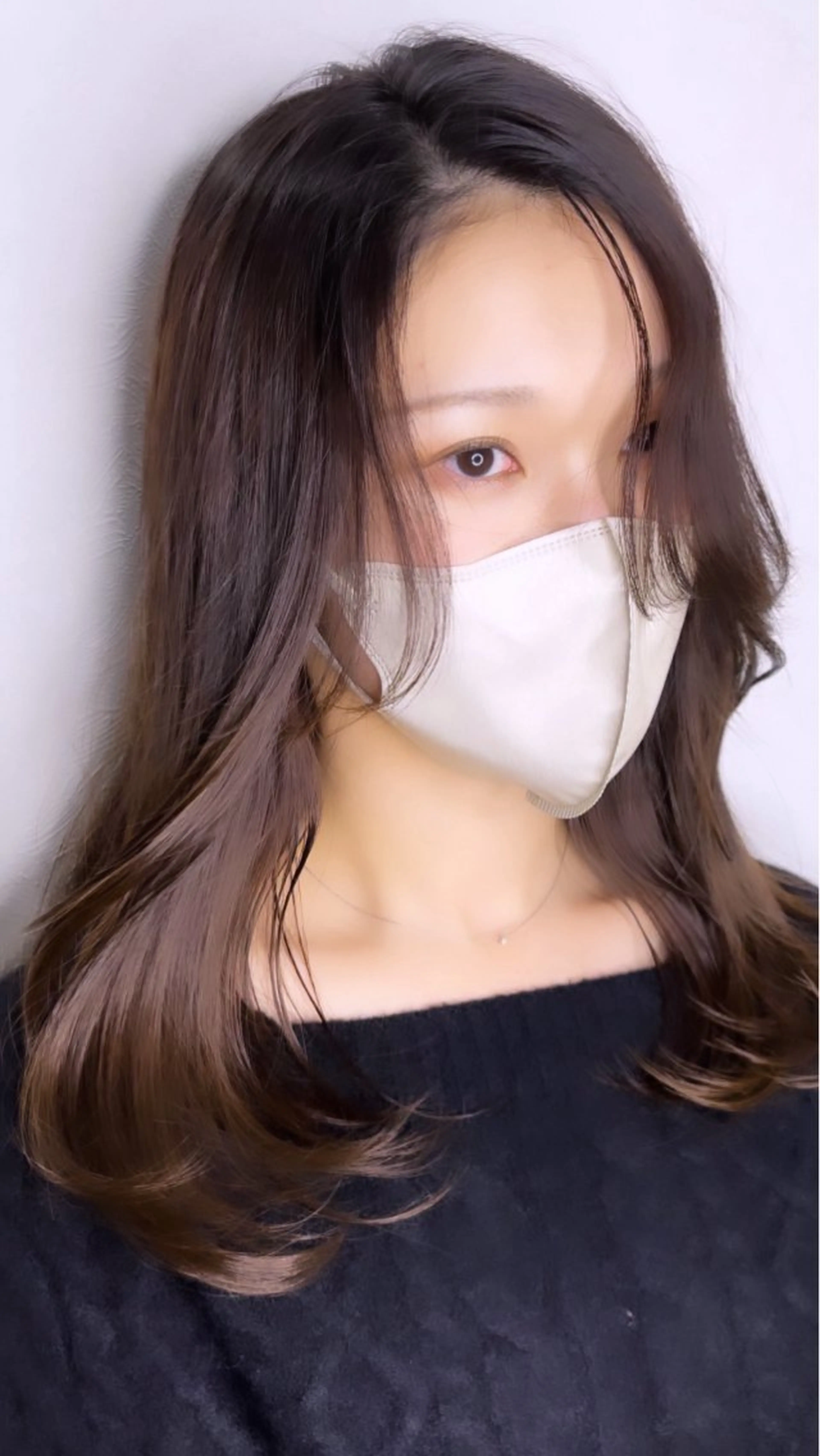 ロング カット ヘアカラー トリートメント 剣持友希/高崎 ifh iizukaのヘアスタイル