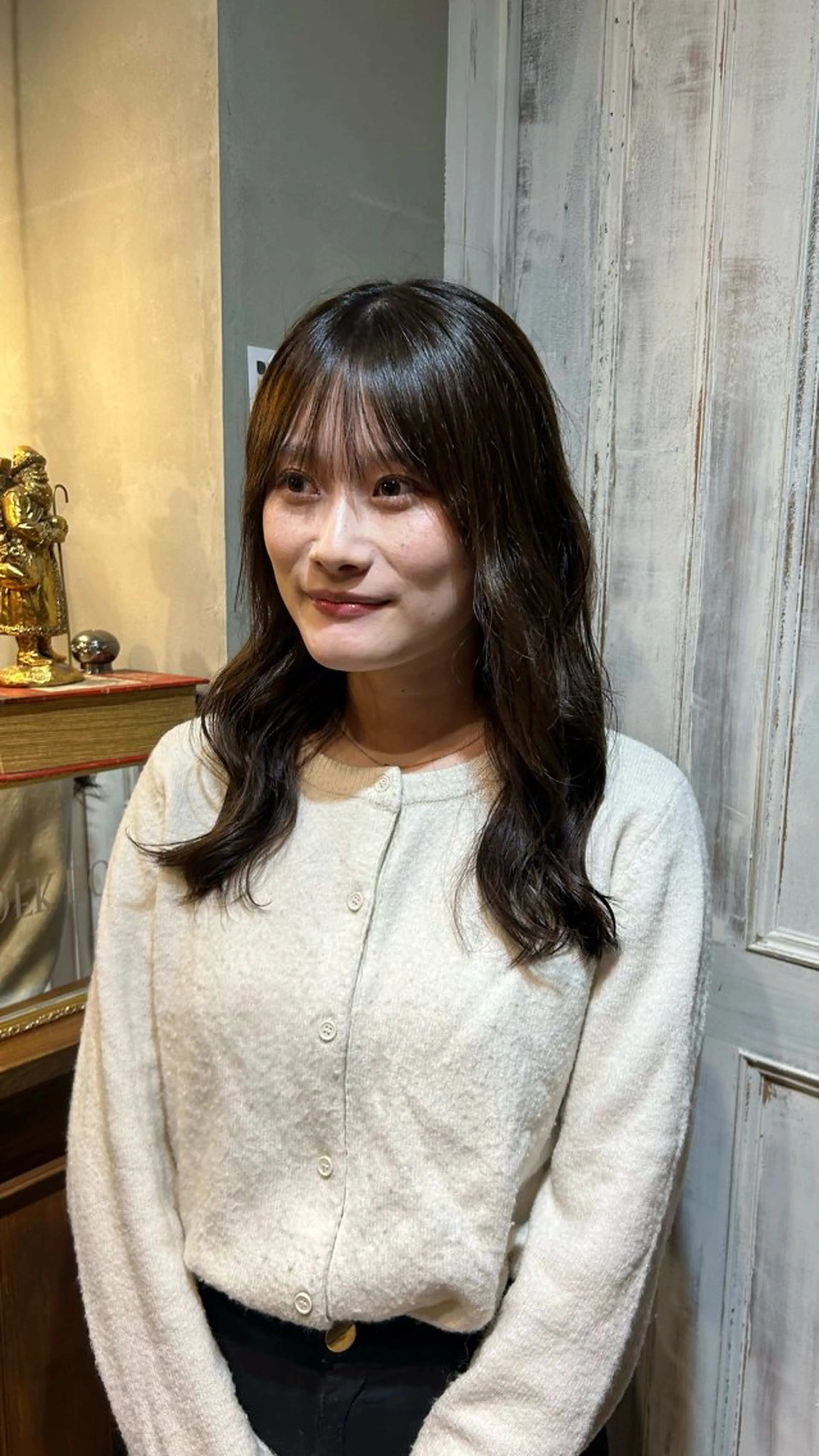 セミロング パーマ perm/color mana🎀🤍のヘアスタイル