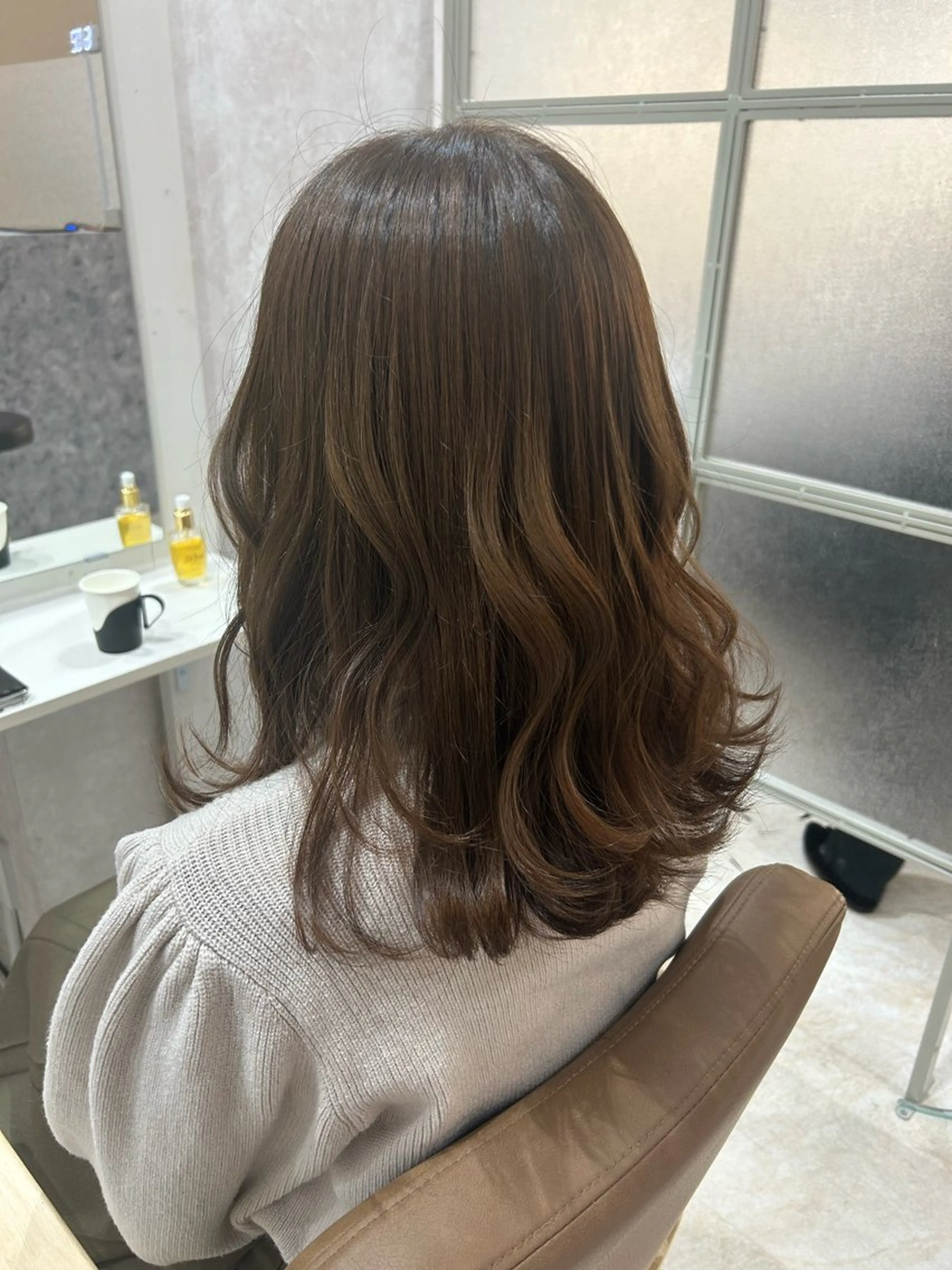 セミロング カラー ヘアカラー トリートメント 🧸MAKOTO🧸 ✂︎💚Rico💚のヘアスタイル