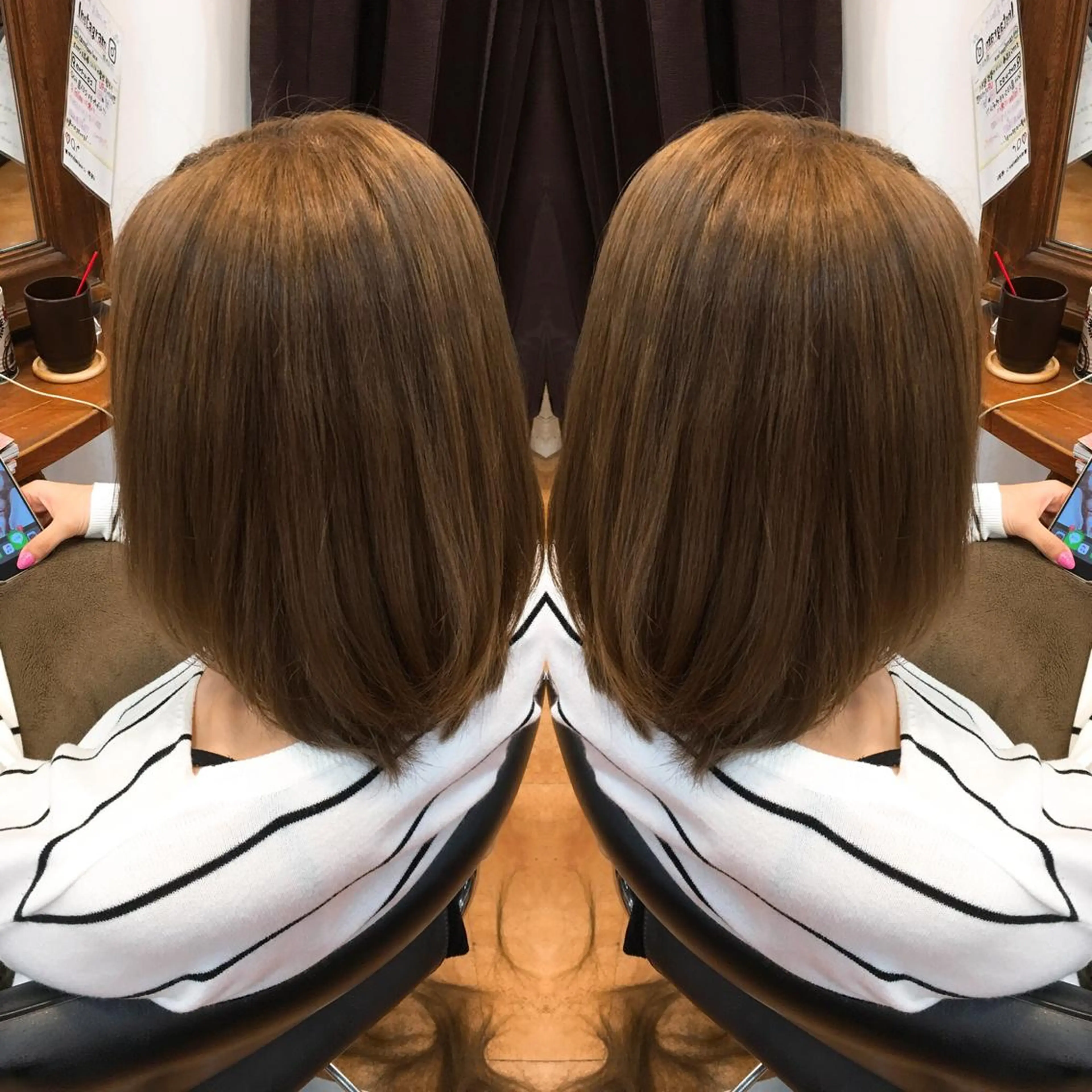 ミディアム ヘアカラー トリートメント LOCO Ko-kiのヘアスタイル