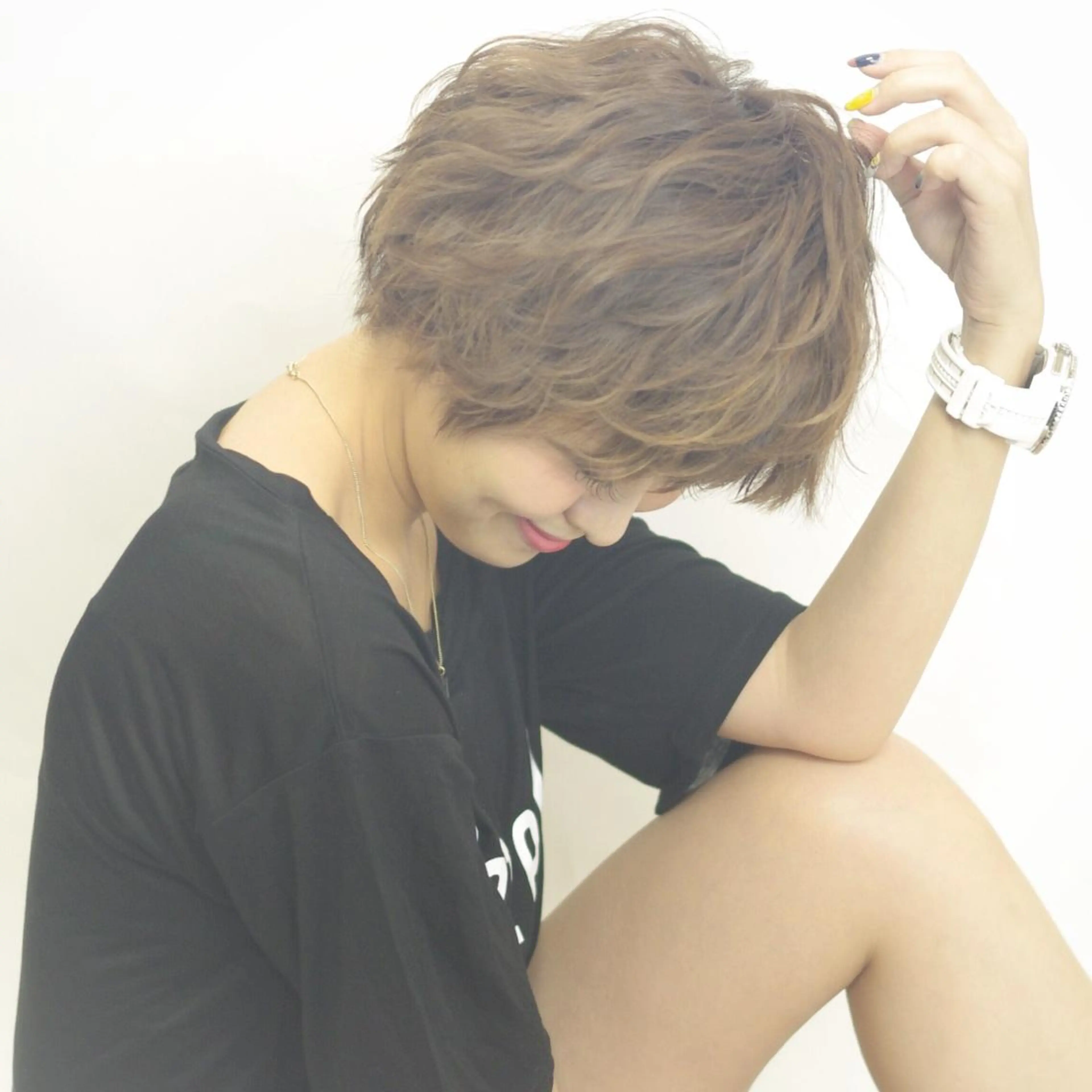 ショート カラー カット ヘアカラー トリートメント Lull (シェアサロンReco VIProom)所属・Lull1人美容室 バレイヤージュのヘアスタイル