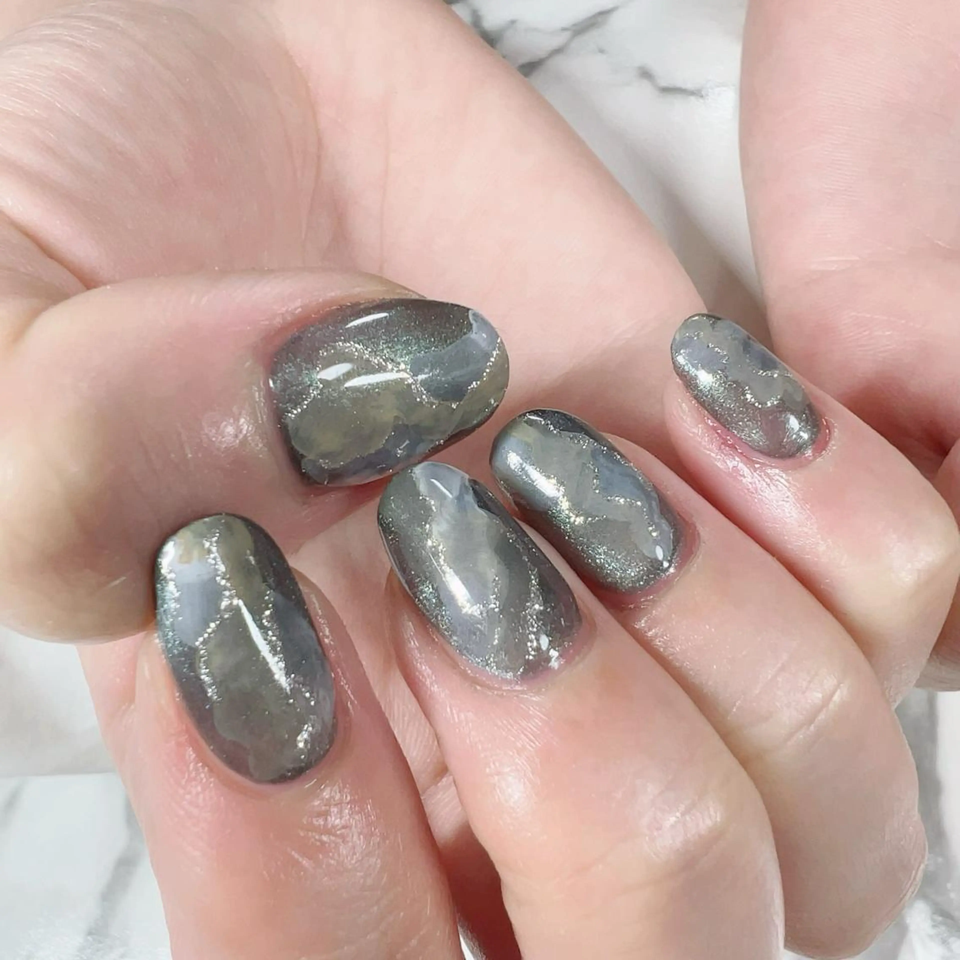ネイル 大理石ネイル(マーブル) Salon Fushimiのネイルデザイン