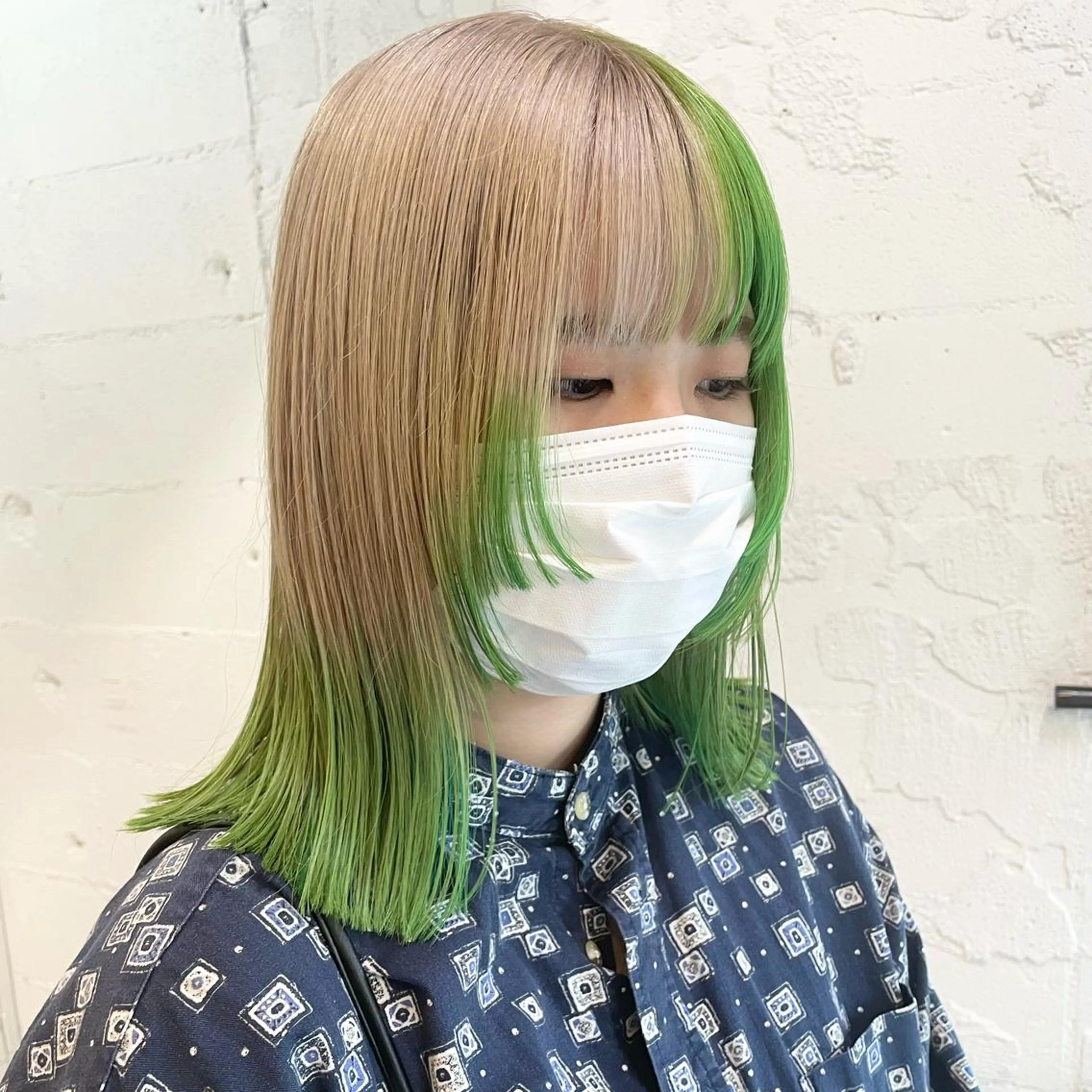 ミディアム カラー カット ヘアカラー トリートメント 🌿ボブ・レイヤー 🌿　木梨健太のヘアスタイル