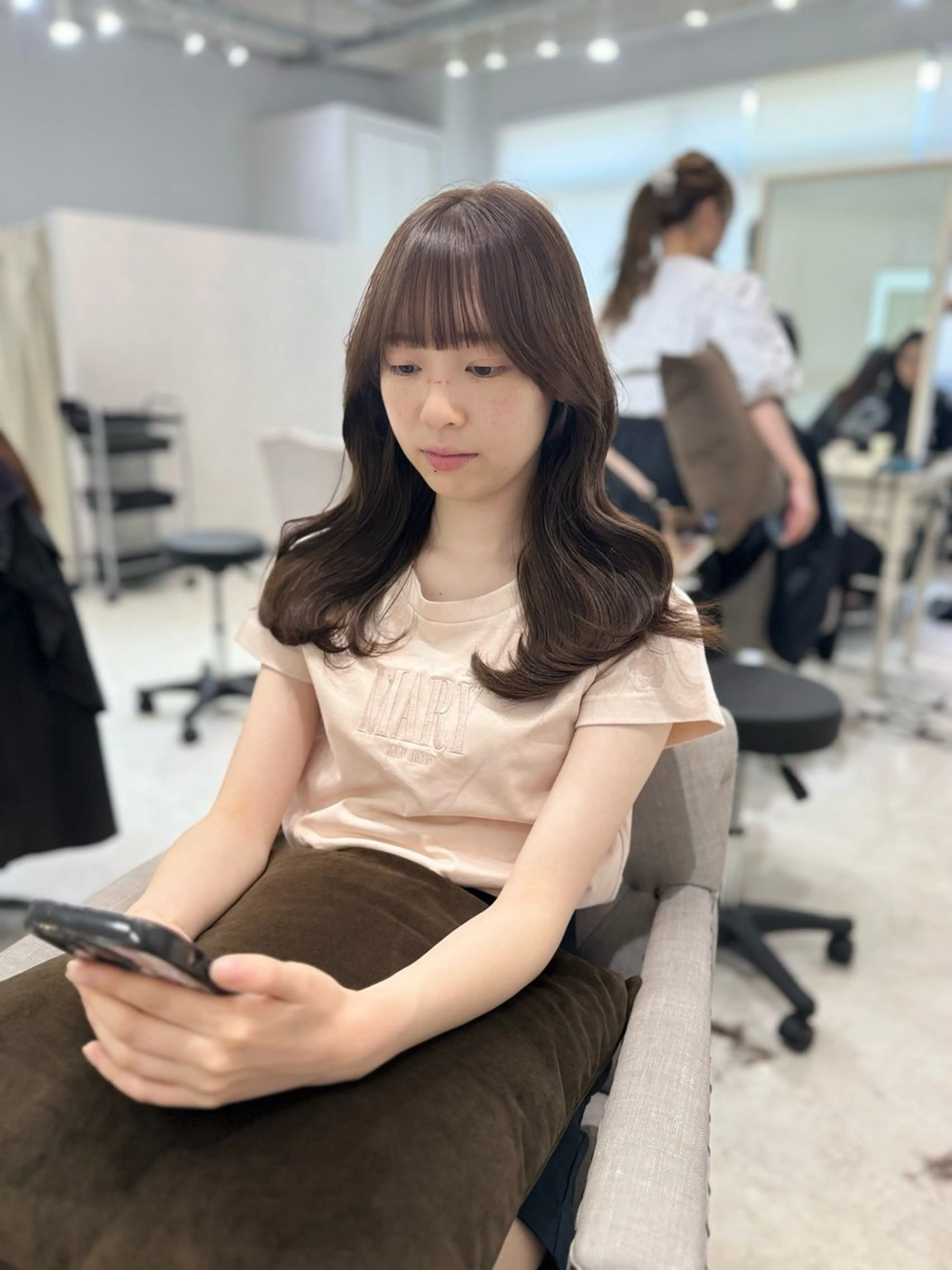 ロング カット ヘアカラー トリートメント 髪質改善韓国レイヤー SHIORI🦋のヘアスタイル